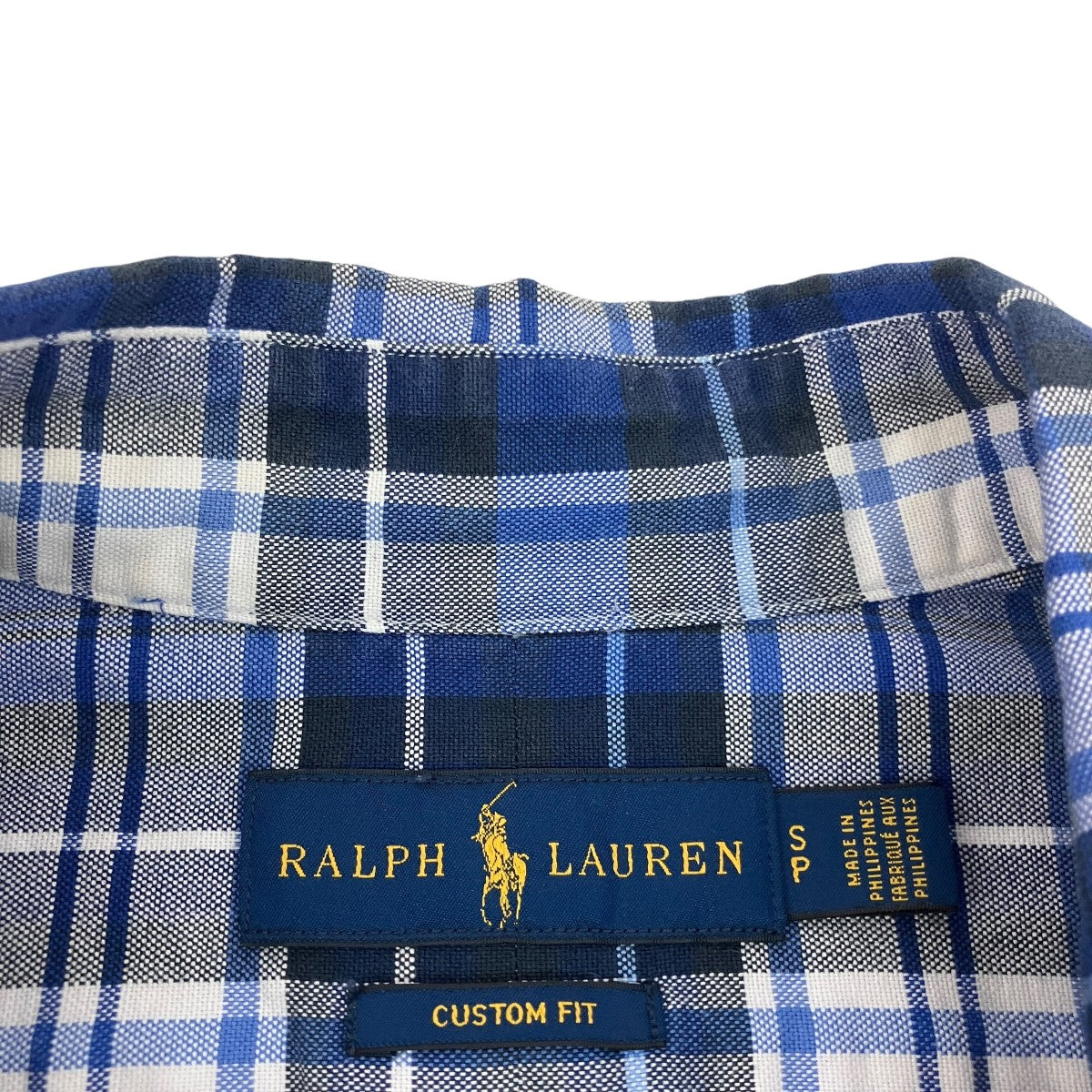 RALPH LAUREN CUSTOM FITチェックボタンダウンシャツ 古着・中古-5枚目のアイテム画像