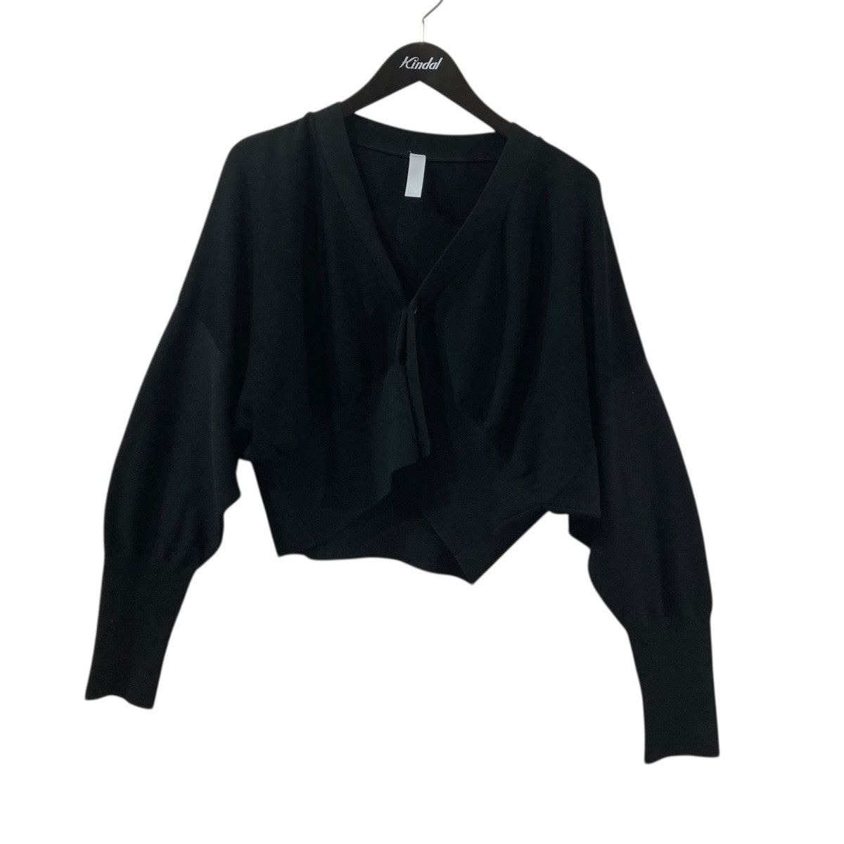 CFCL / シーエフシーエル | CUPRO GARTER CARDIGAN 1 クロップド カーディガン | F | ブラック | レディース GARTER CROPPED CARDIGAN