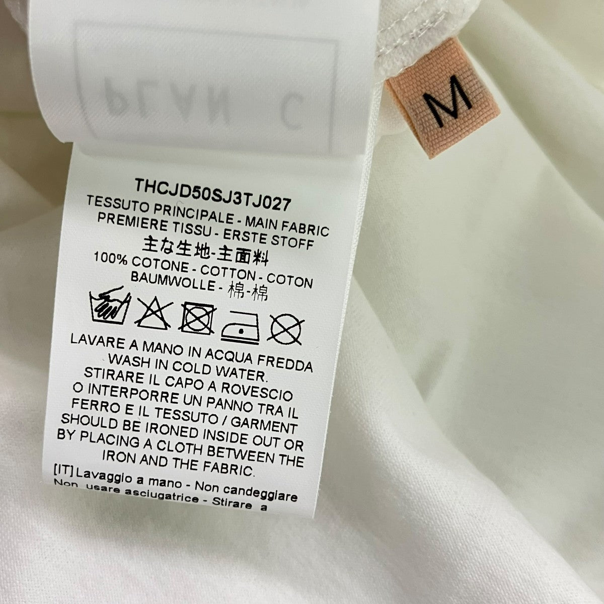 Plan C(プランシー) クルーネックペイントTシャツTHCJD50SJ3TJ027