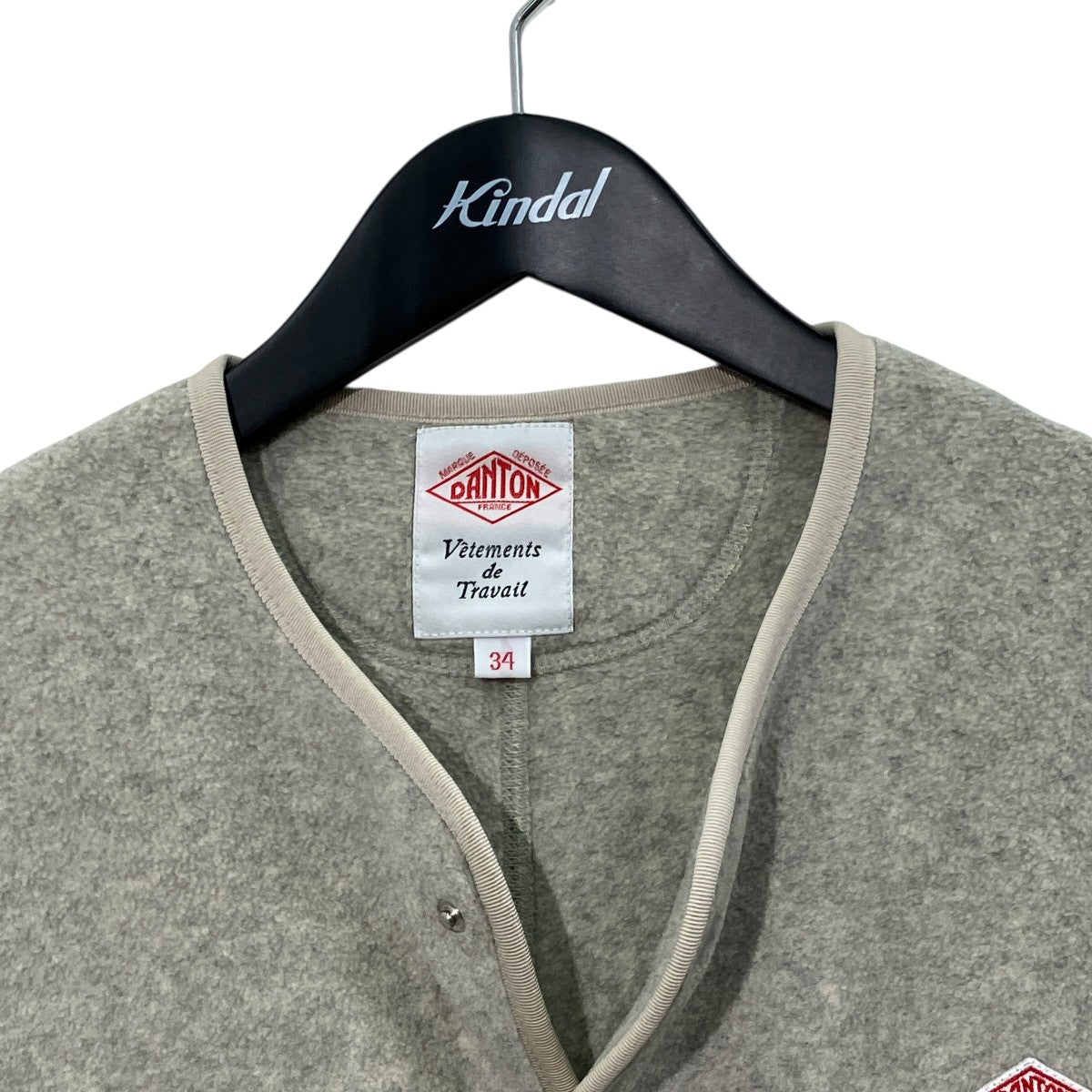 DANTON Fleece Collarless JACKETフリースジャケットJD-8911 古着・中古-3枚目のアイテム画像