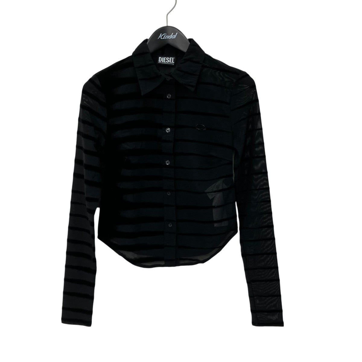 DIESEL C-AMISSボーダー長袖ブラウスA04986 OEDAI 古着・中古-1枚目のアイテム画像