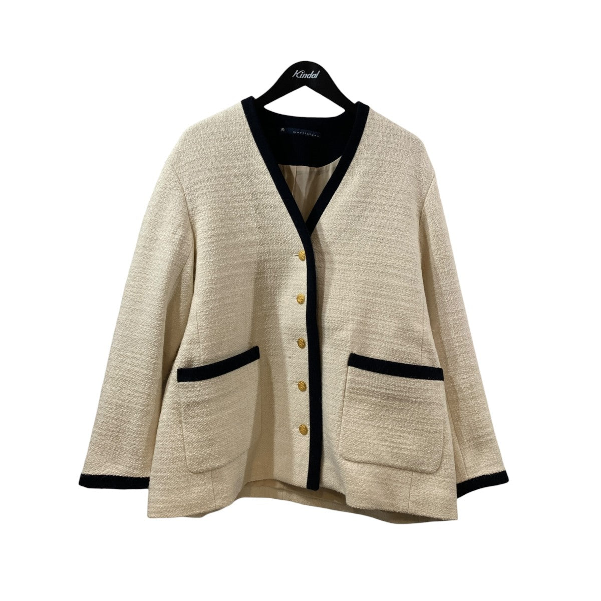 TWEED BICOLOR SHORT OUTERノーカラージャケットA0333FC420