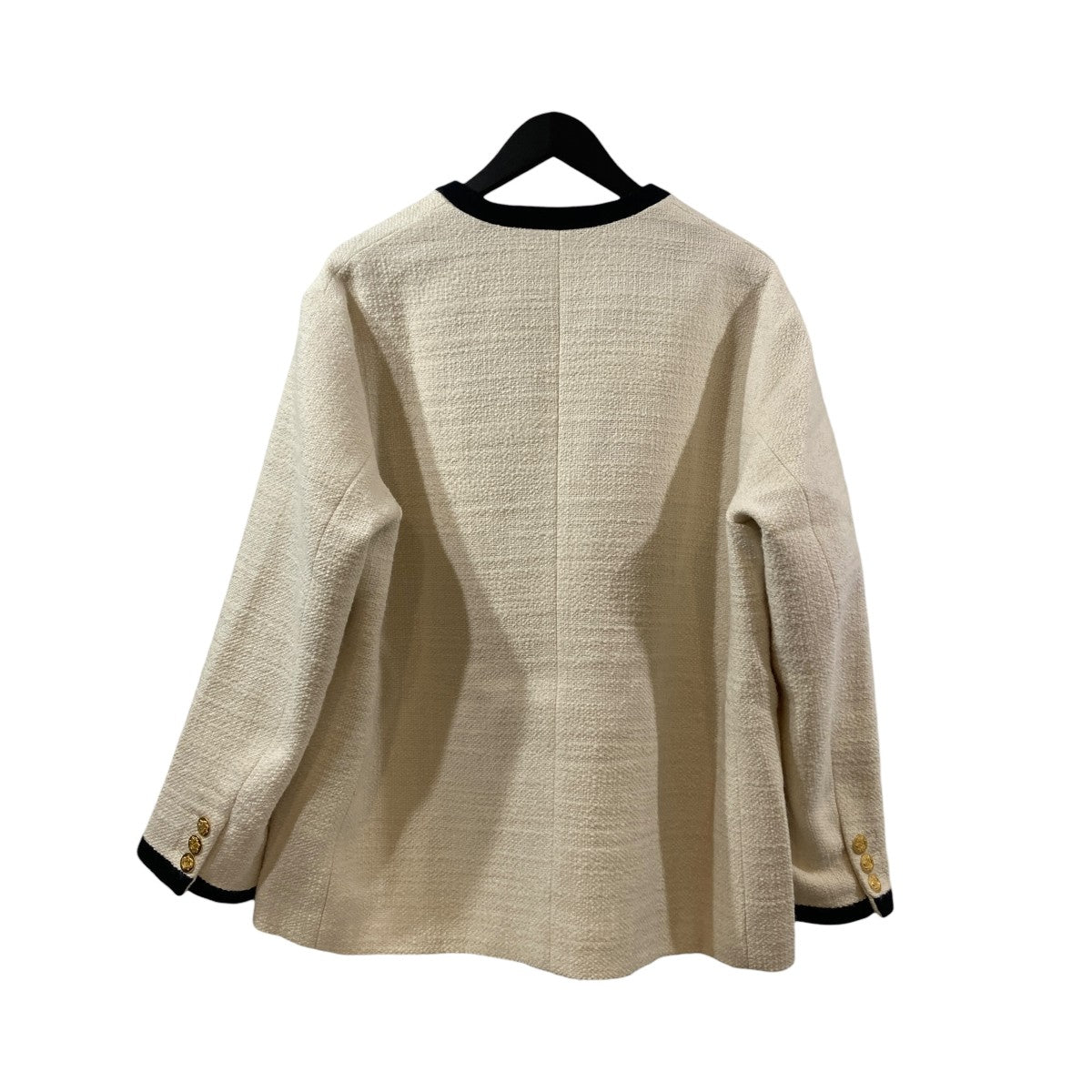 TWEED BICOLOR SHORT OUTERノーカラージャケットA0333FC420