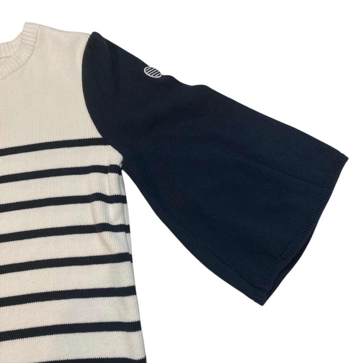 BORDERS AT BALCONY FLARE SLEEVE TOPボーダーニットBD2211-1B-05 古着・中古-4枚目のアイテム画像