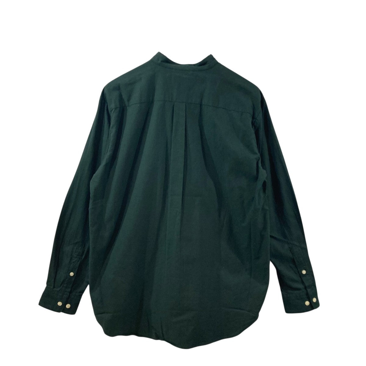 MANUAL ALPHABET SOFT VIYELLA LOOSE FIT B C SHTバンドカラーシャツMA-S-684 古着・中古-2枚目のアイテム画像