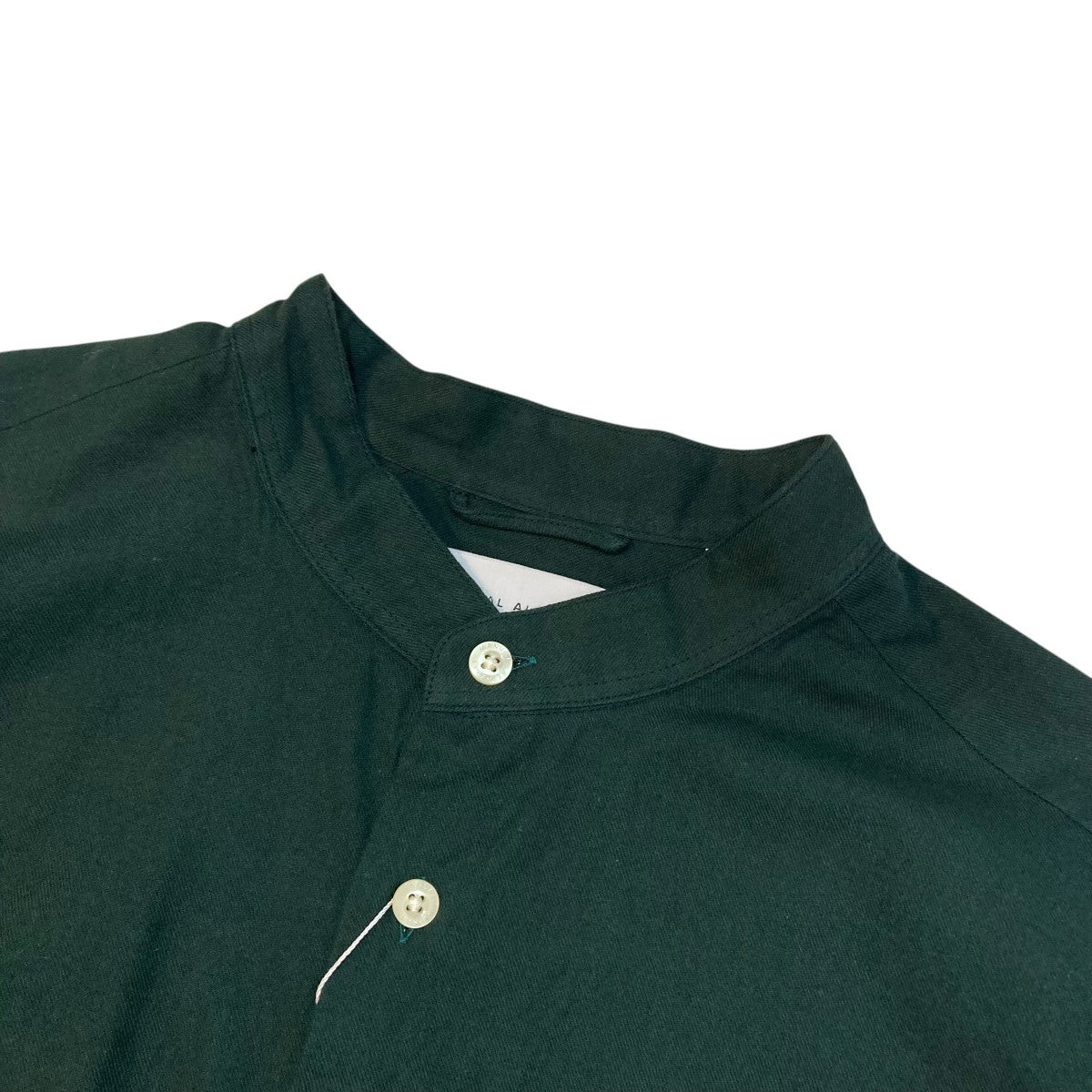 MANUAL ALPHABET SOFT VIYELLA LOOSE FIT B C SHTバンドカラーシャツMA-S-684 古着・中古-3枚目のアイテム画像