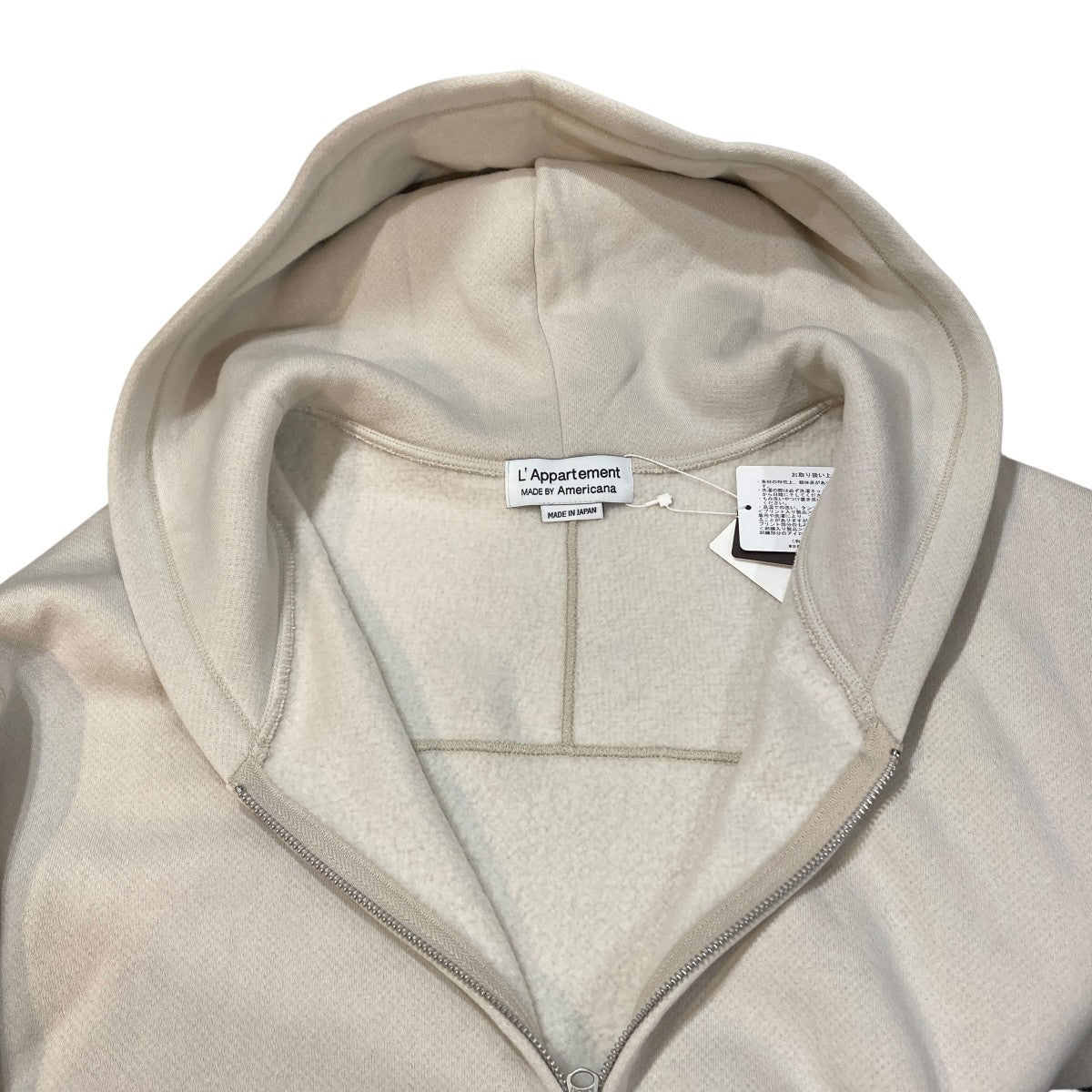 L'Appartement(アパルトモン) AMERICANA WIDE FULLZIP HOODIEジップ