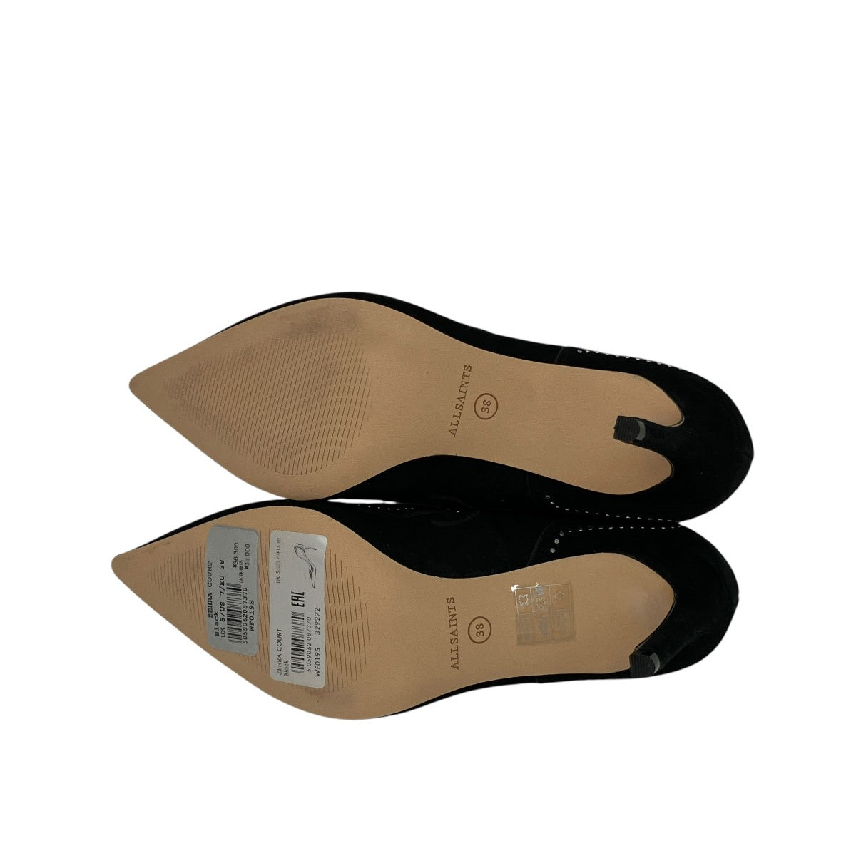 Zehra Suede Court Shoesヒールスウェードパンプス