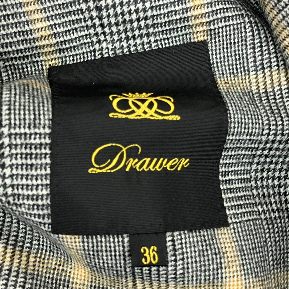 Drawer グレンチェックテーラードジャケット6522-299-0652 古着・中古-5枚目のアイテム画像