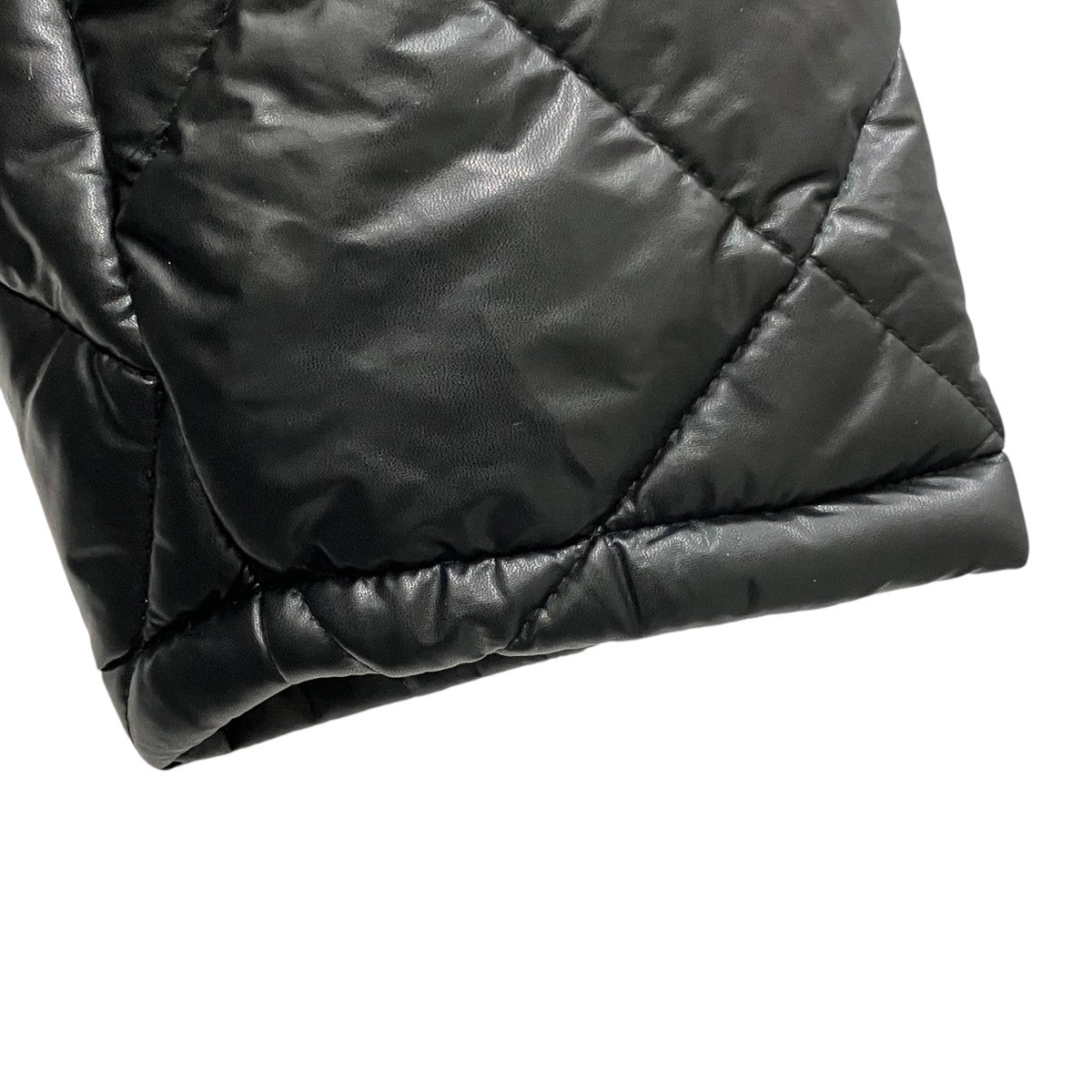 STAND STUDIO Sage Quilted Padded Faux Leather Coatフェイクレザーキルティングコート 古着・中古-4枚目のアイテム画像