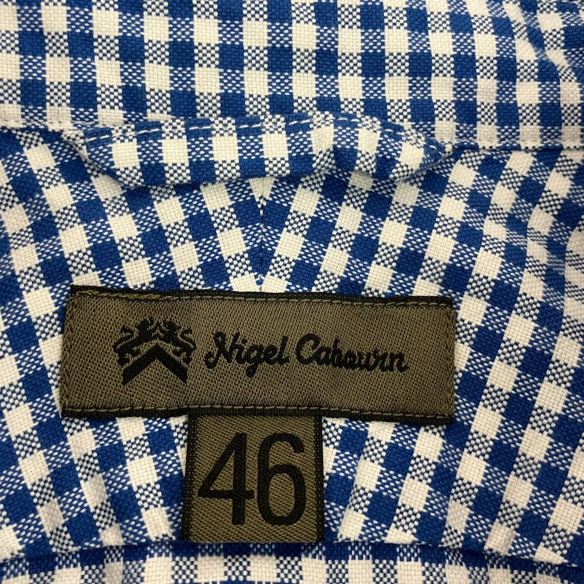 NIGEL CABOURN ギンガムチェック長袖シャツ80340010003 古着・中古-5枚目のアイテム画像