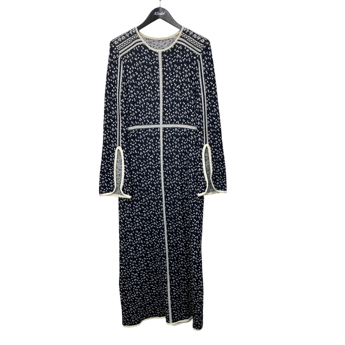 Osmanthus Motif Jacquard Knitted DressニットワンピースMM21FW-KN043