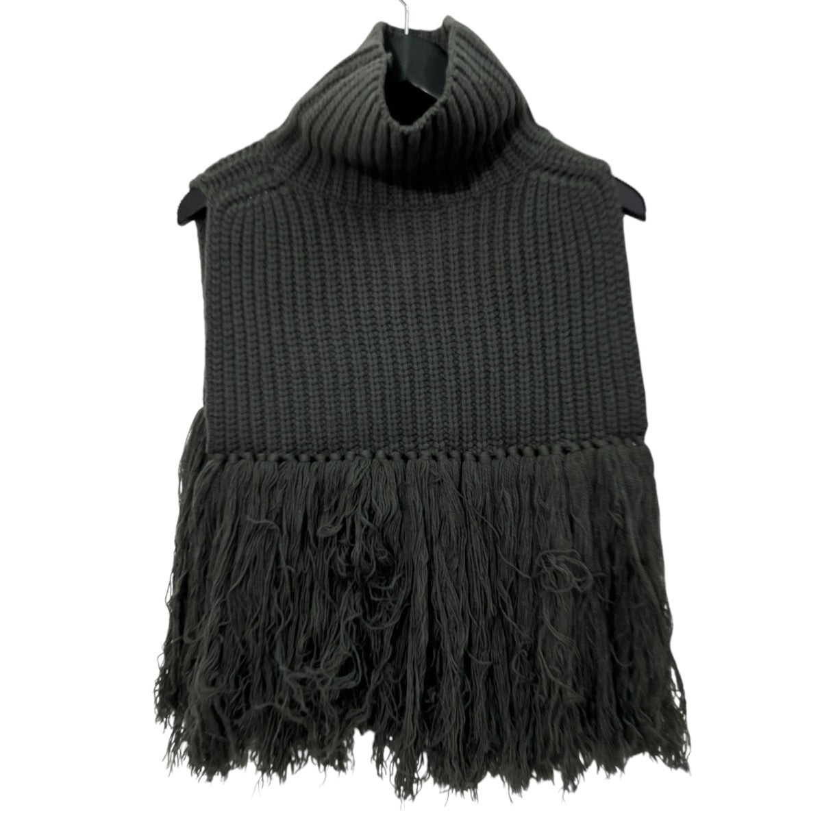 HYKE 23AWRIBBED SWEATER NECK WARMERニットベスト232-11335 古着・中古-2枚目のアイテム画像