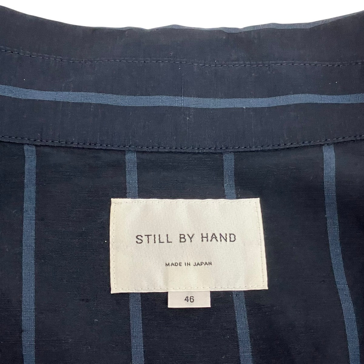 STILL BY HAND ストライプキュプラリネンローブコートCO02211 古着・中古-5枚目のアイテム画像