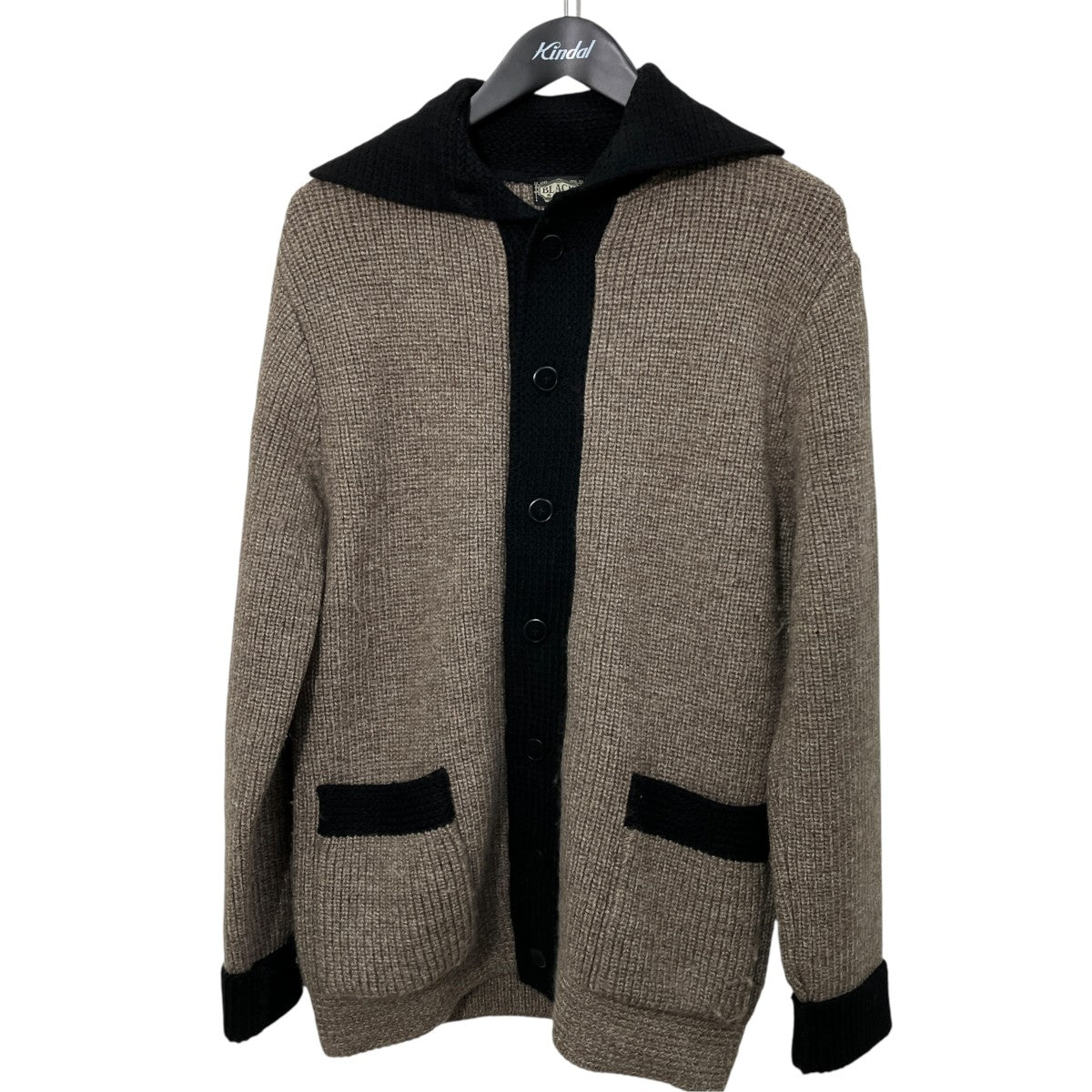 1920s byron collar 2-tone sweater coat厚手カーディガン