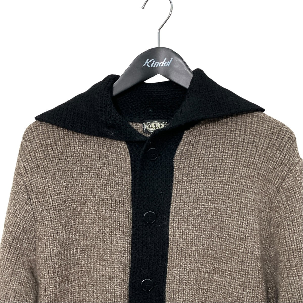 1920s byron collar 2-tone sweater coat厚手カーディガン