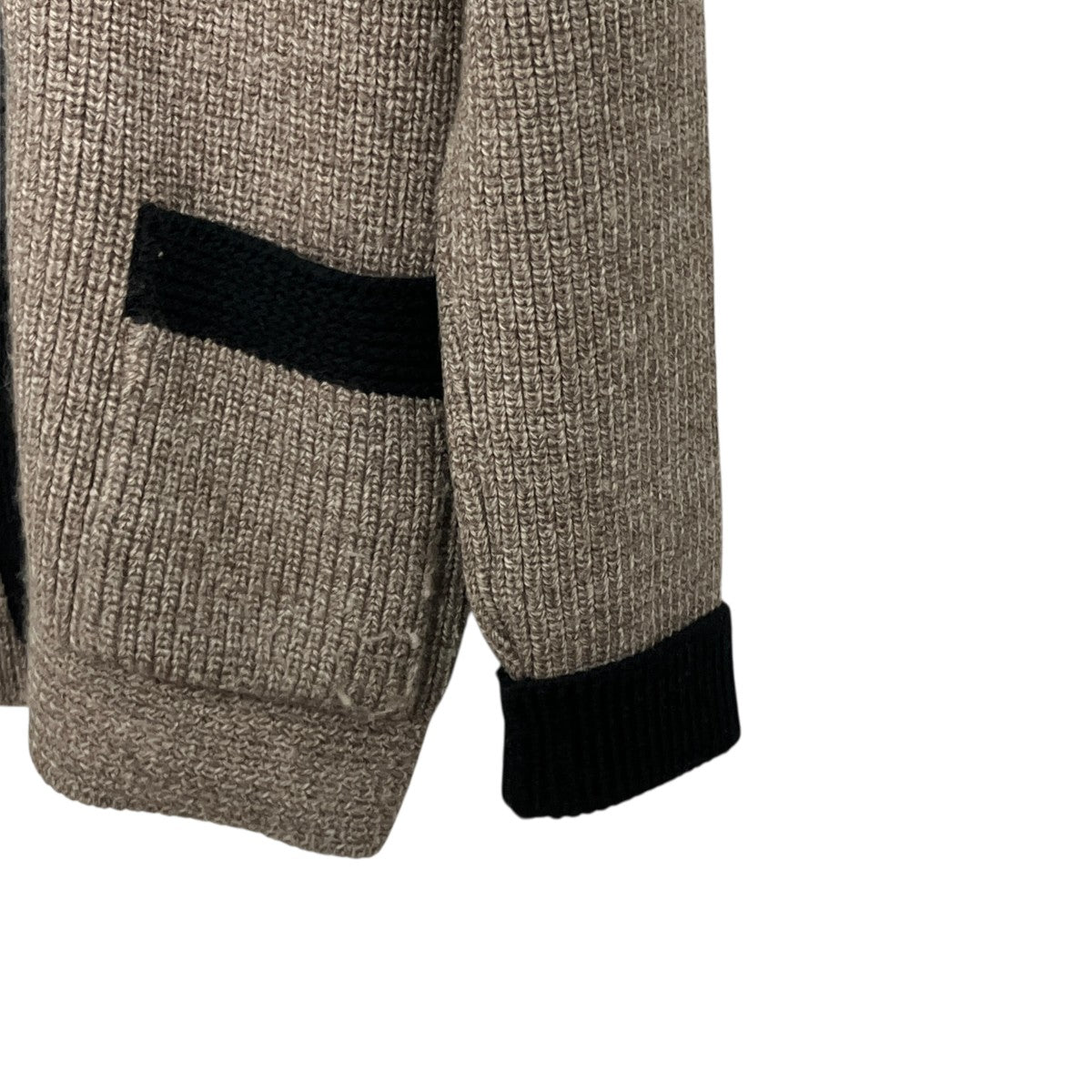 1920s byron collar 2-tone sweater coat厚手カーディガン