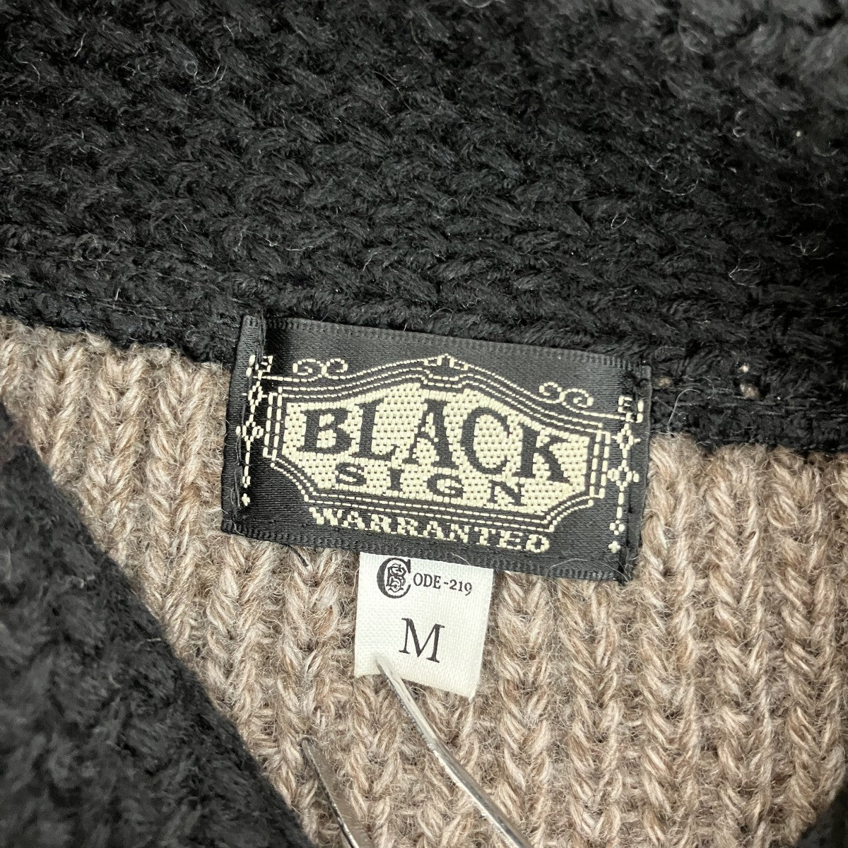 1920s byron collar 2-tone sweater coat厚手カーディガン