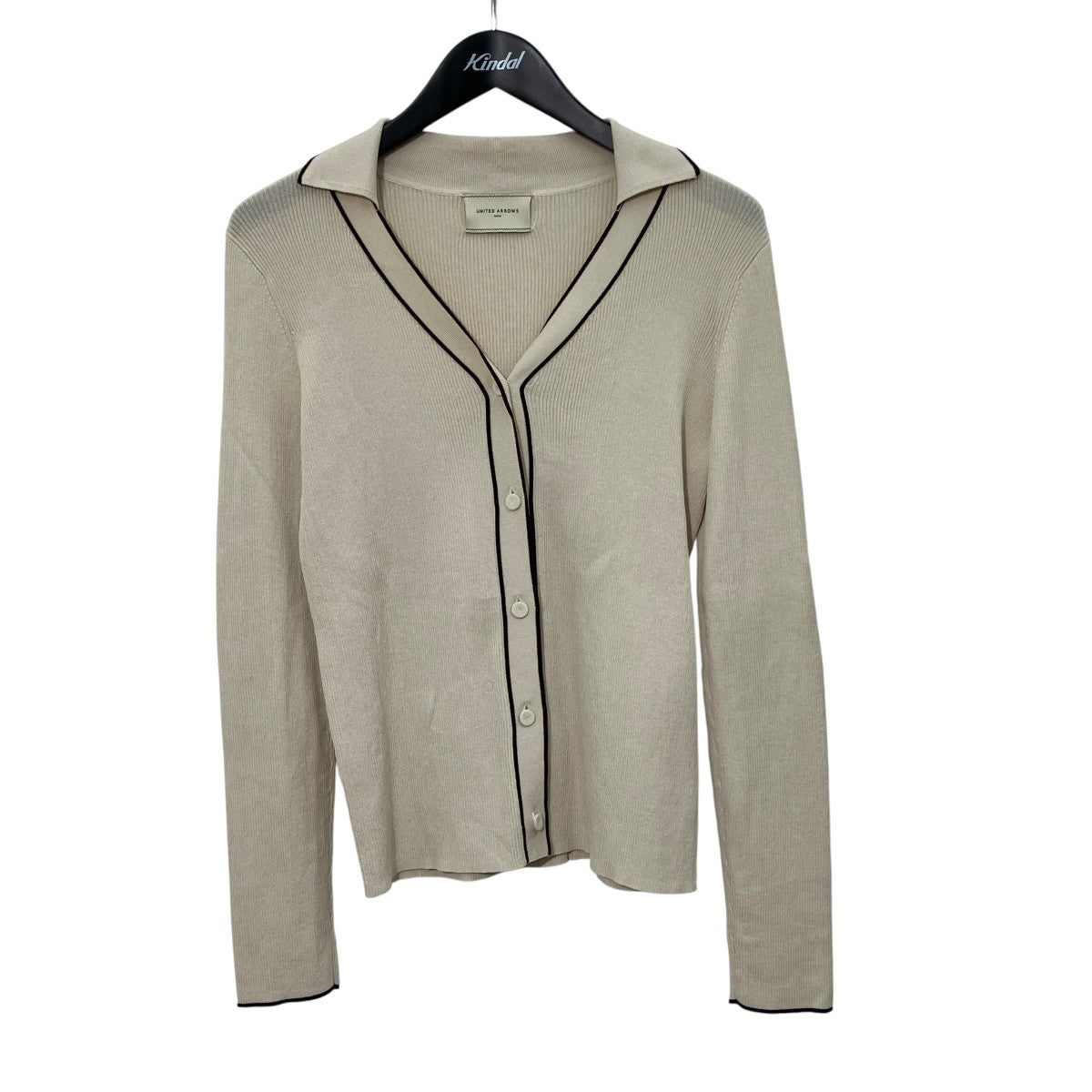 UNITED ARROWS スキッパー リブカーディガン15281991000 古着・中古-1枚目のアイテム画像
