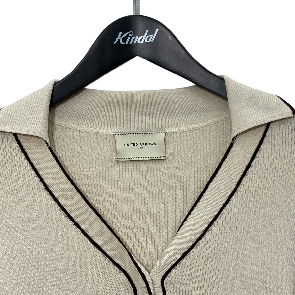 UNITED ARROWS スキッパー リブカーディガン15281991000 古着・中古-3枚目のアイテム画像