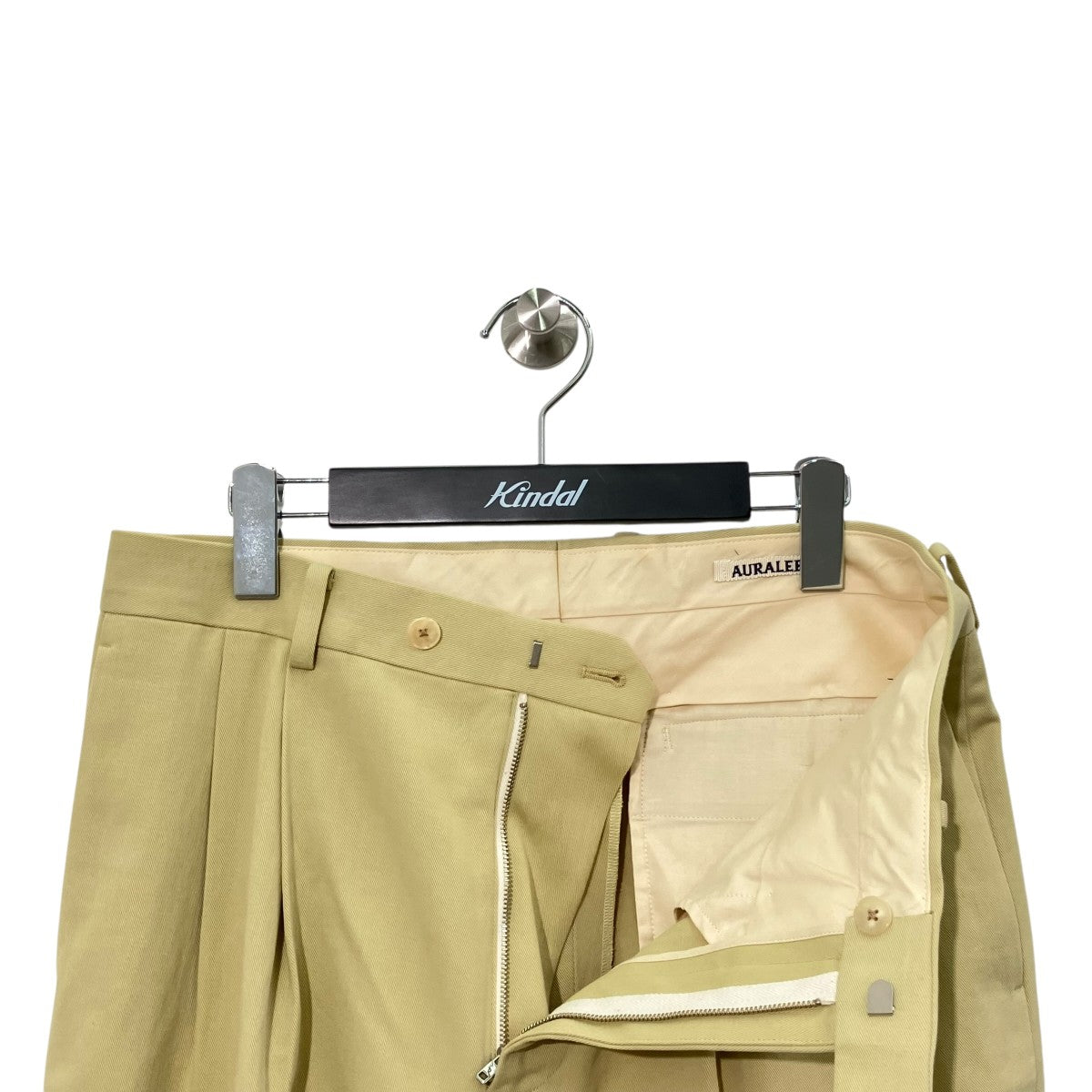 AURALEE WASHED HEAVY CHINO SLACKSスラックスパンツA23AP01ZC 古着・中古-3枚目のアイテム画像