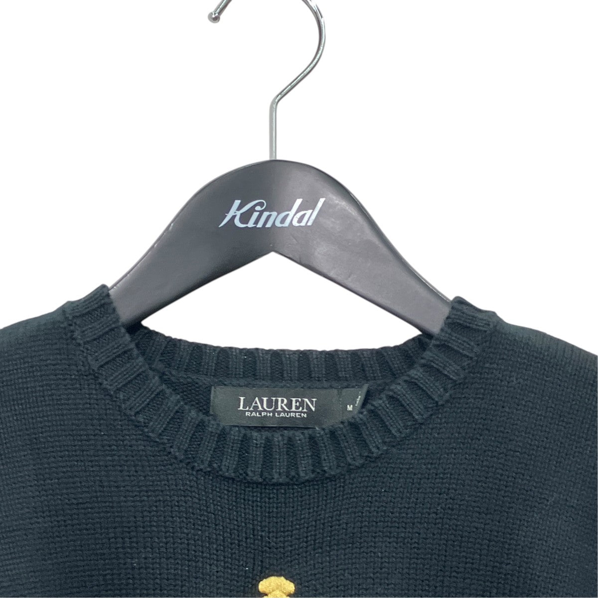 LAUREN RALPH LAUREN インターシャニット コットンブレンド セータークルーネックニット 古着・中古-3枚目のアイテム画像