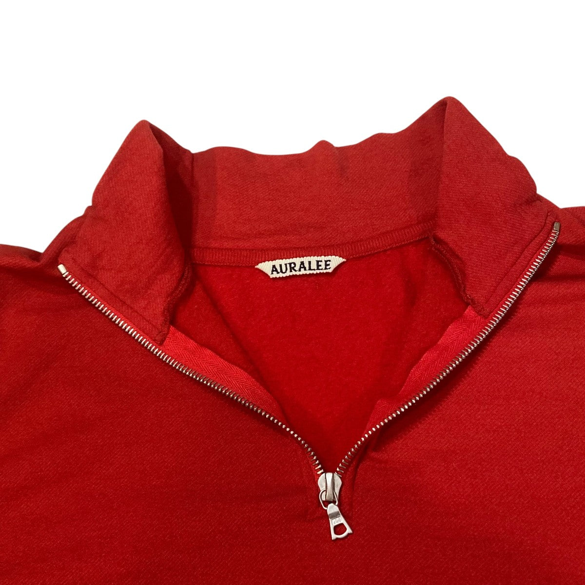 AURALEE LIGHT WOOL SWEAT HALF ZIP P OハーフジップスウェットA25AP01WU 古着・中古-4枚目のアイテム画像