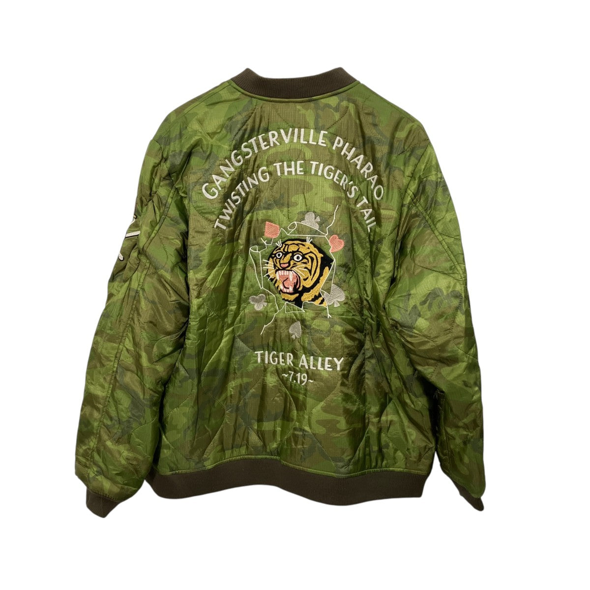 GANGSTERVILLE TIGER ALLEY - QUILTING JACKETカモフラージュ柄キルティングジャケットGSV-24-AW-03 古着・中古-2枚目のアイテム画像