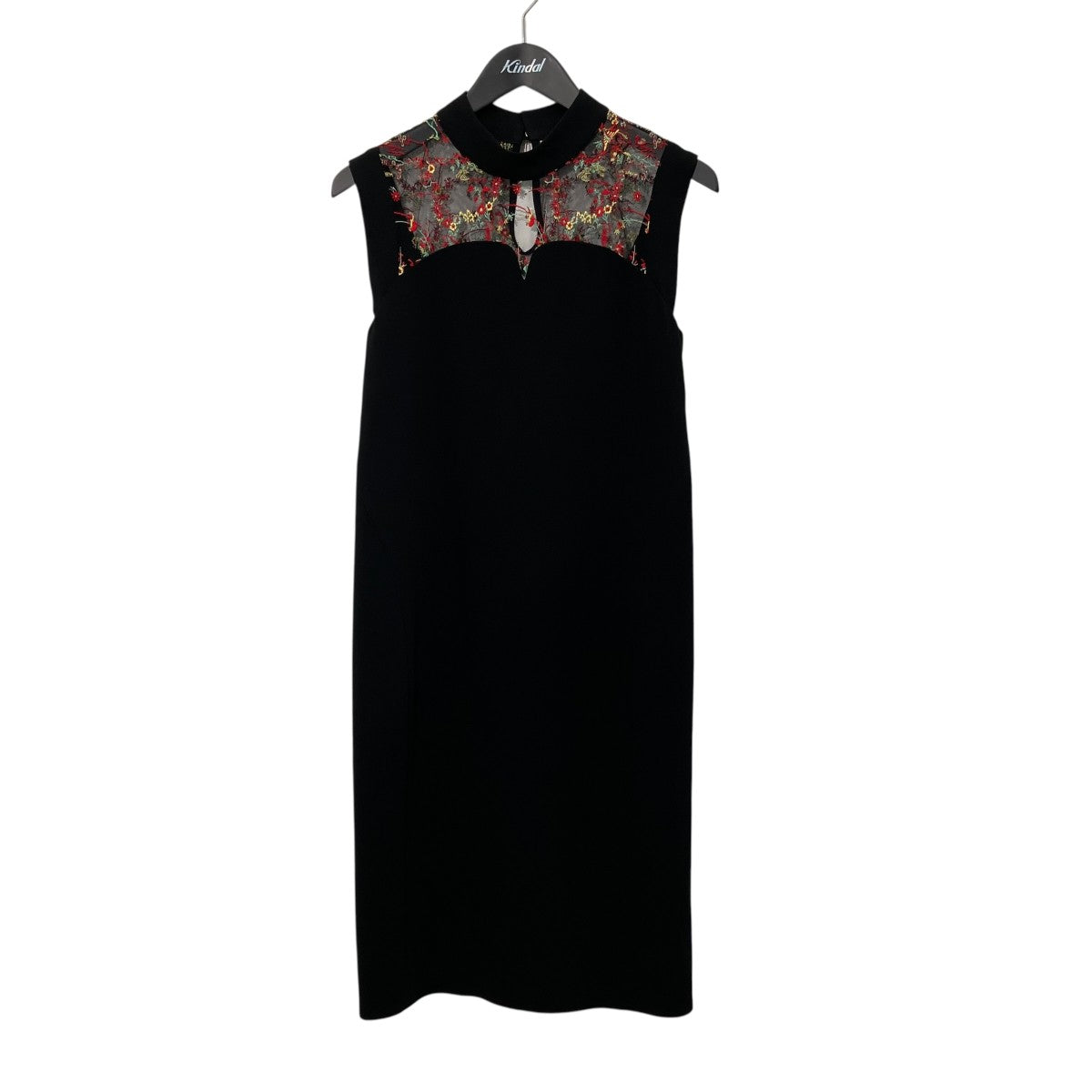 Acetate Polyester Floral Lace-Collar Sleeveless DressノースリーブワンピースMM24FW-DR002