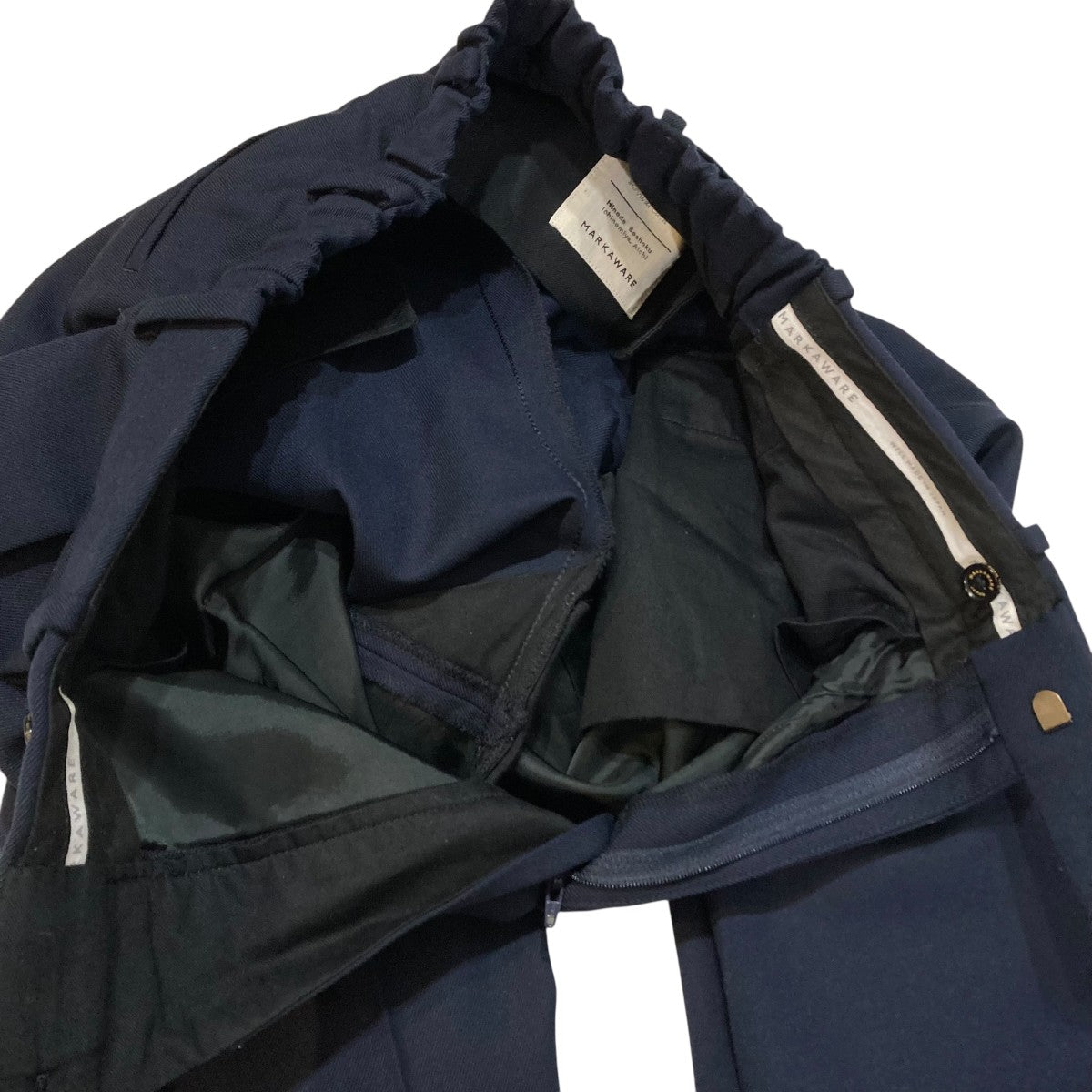 MARKAWARE DOUBLE PLEATED TROUSERS ORGANIC WOOL SURVIVAL CLOTHパンツA23C04PT02C 古着・中古-6枚目のアイテム画像