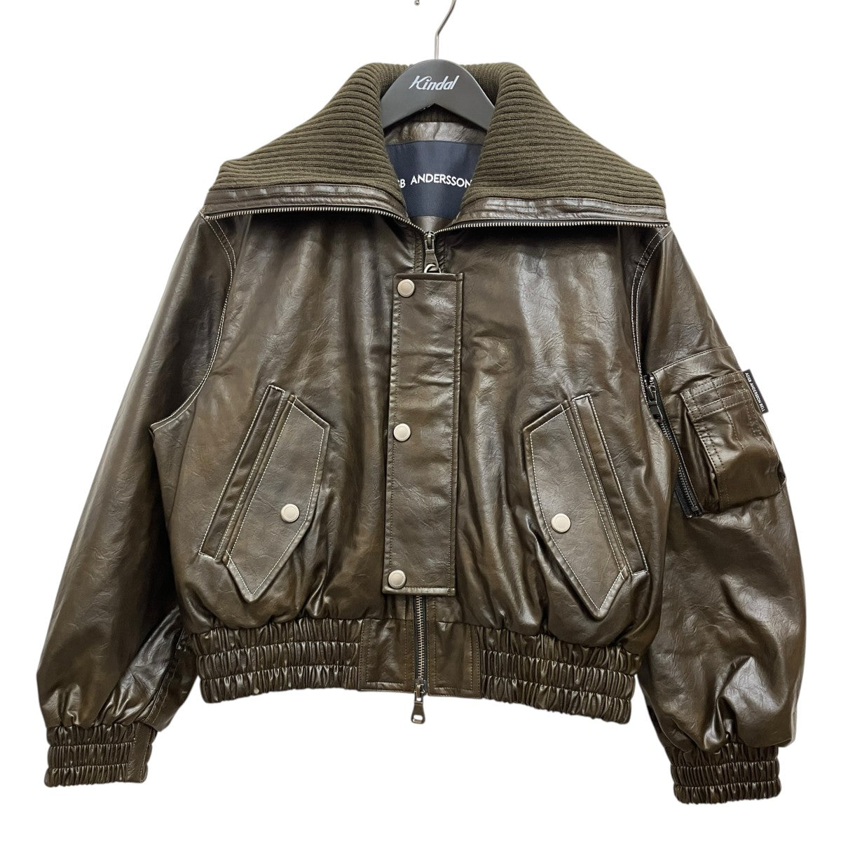 ANDERSSON BELL KNIT COLLAR MA-1 BOMBER JACKETブルゾンAWA756W 古着・中古-1枚目のアイテム画像