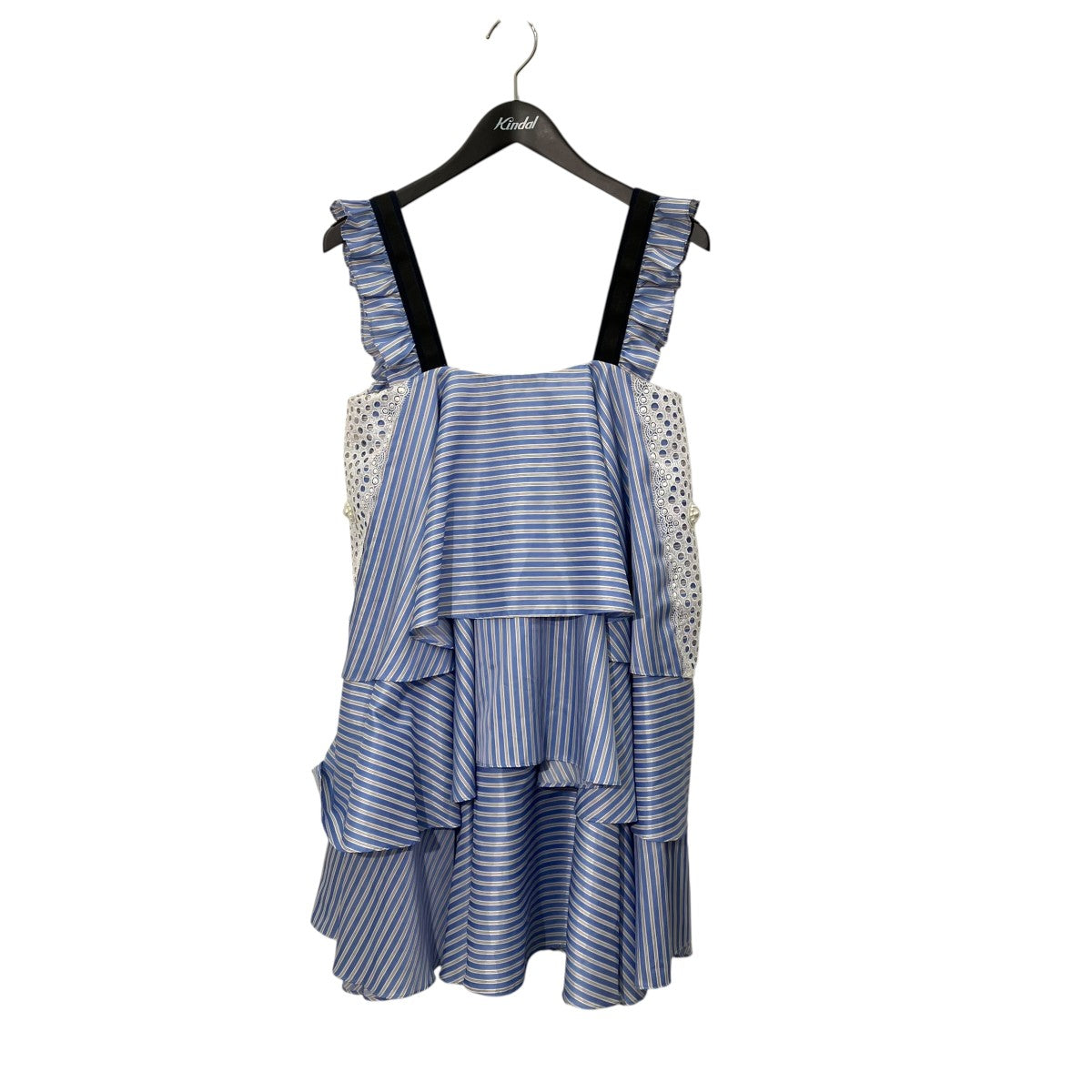 ZAYAN THE LABEL ストライプキャミソールブラウスSS160019 古着・中古-1枚目のアイテム画像
