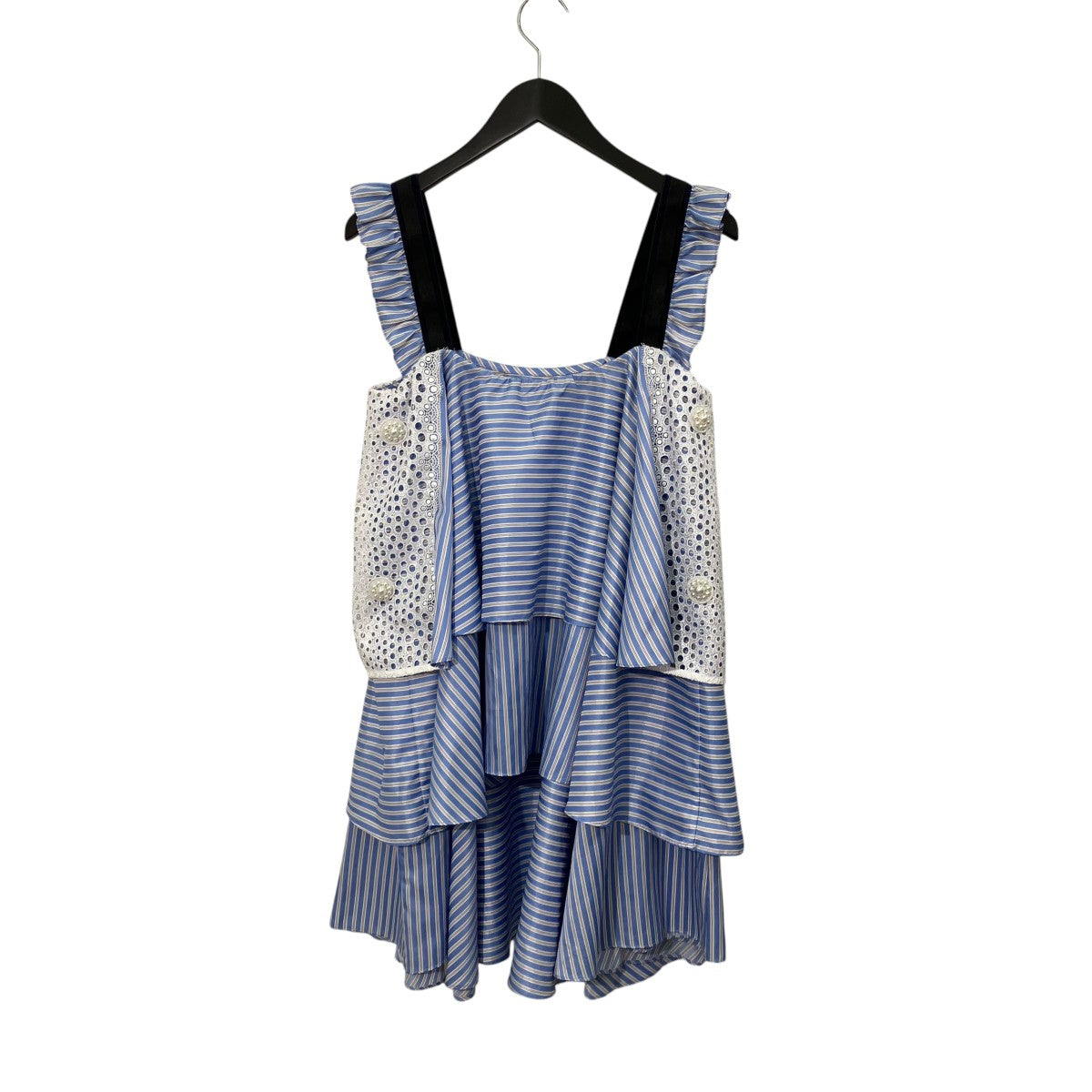 ZAYAN THE LABEL ストライプキャミソールブラウスSS160019 古着・中古-2枚目のアイテム画像