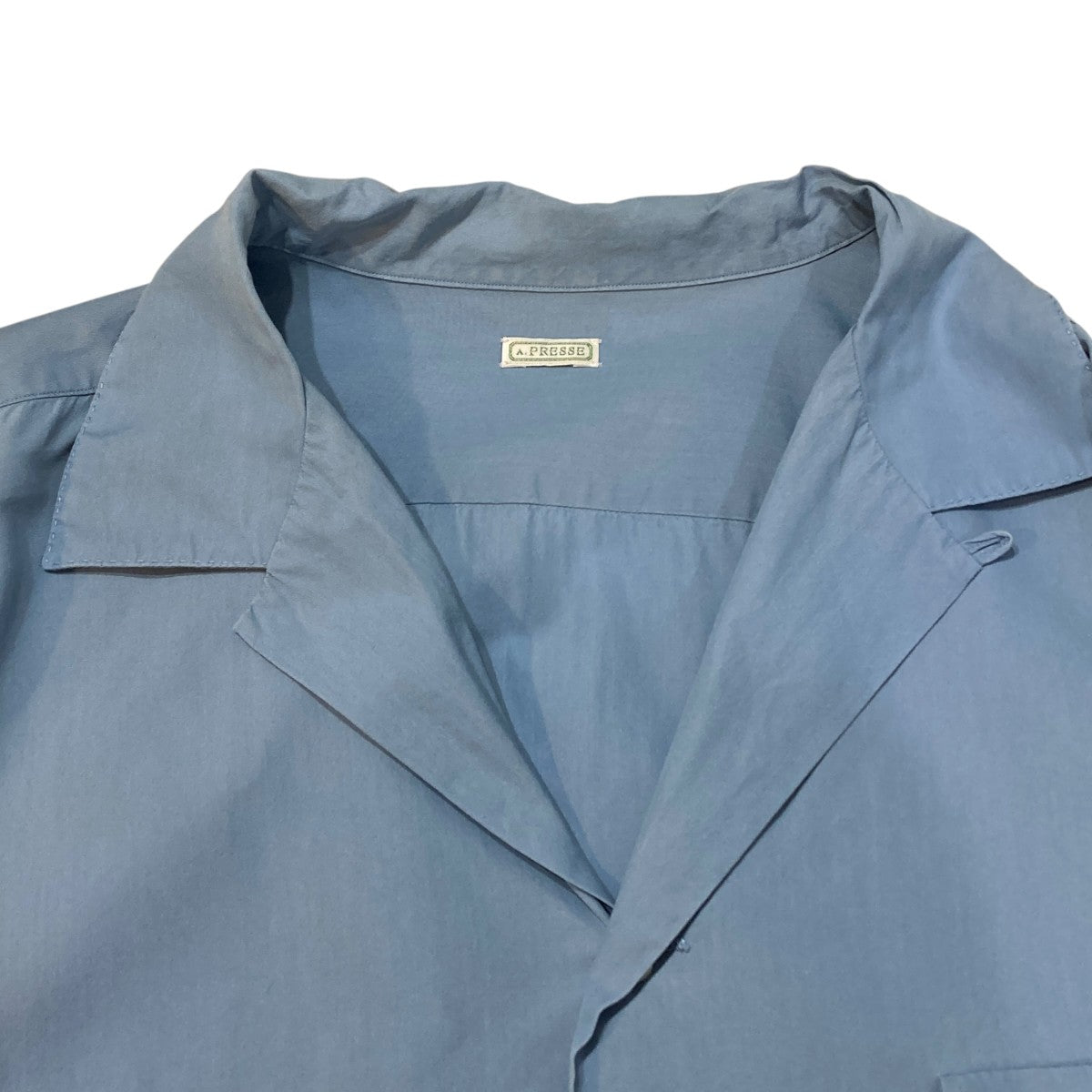 A．PRESSE(アプレッセ) Open Collar Shirt長袖シャツ23SAP-02-05M