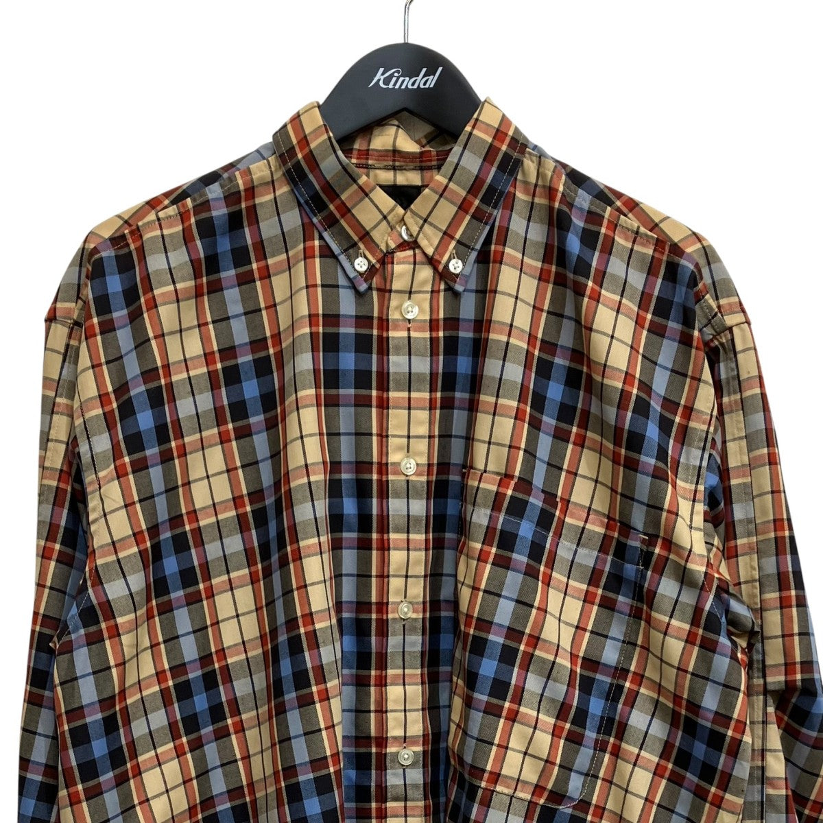 TECH BUTTON DOWN SHIRTSチェック長袖シャツBE83023W