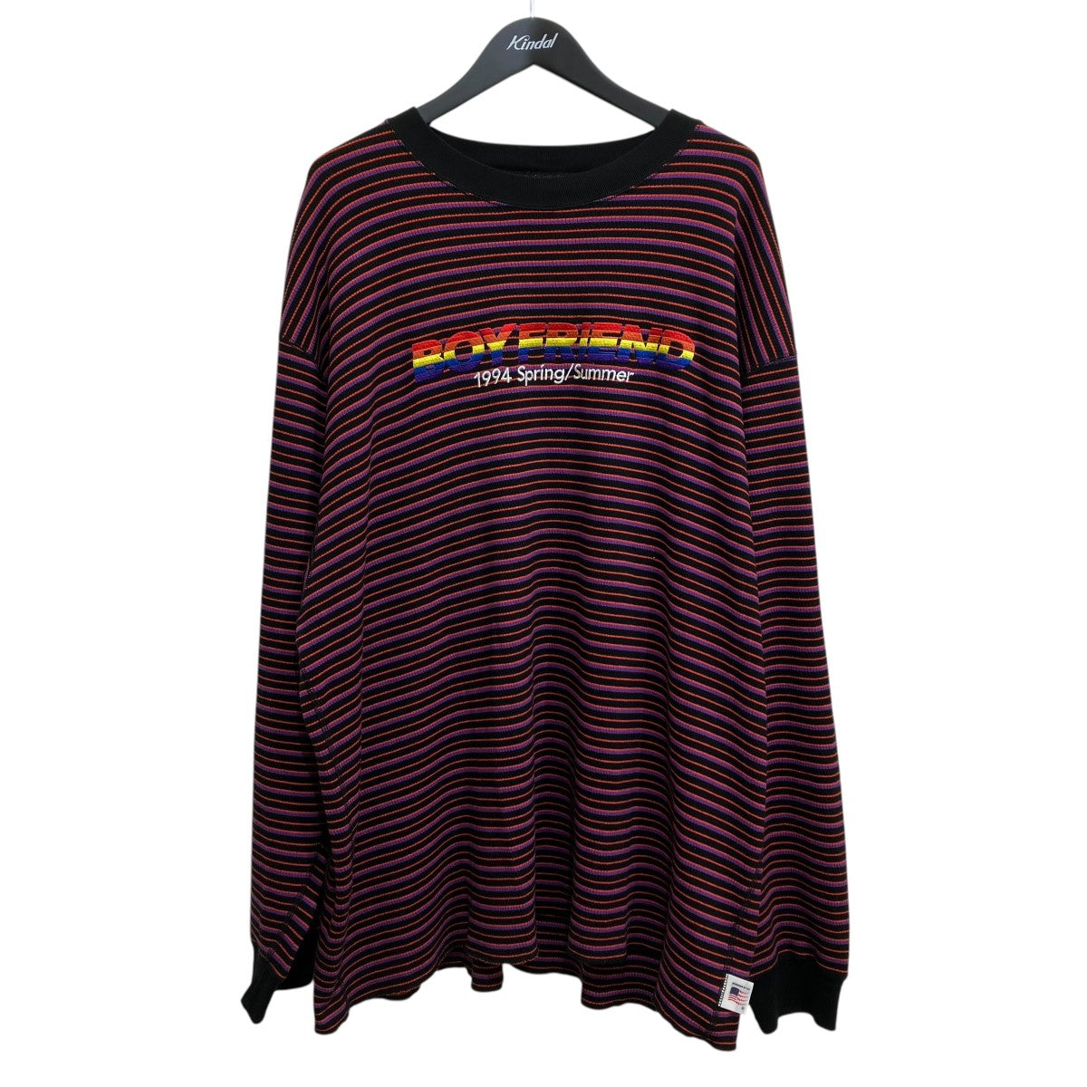 Couple Border Embroidery Teeボーダー長袖カットソー22SS C10