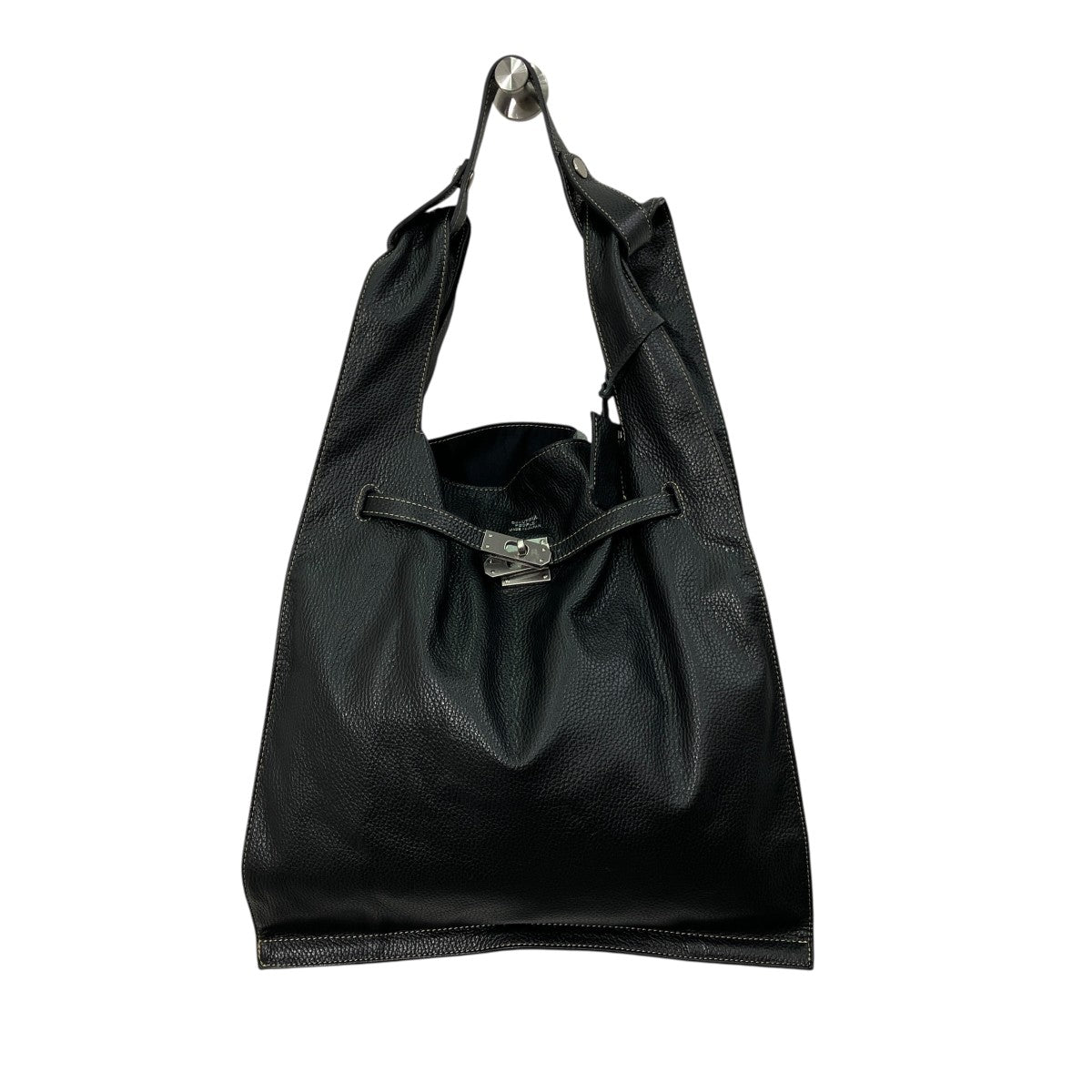 large market bag in shrink leatherレザーバッグ