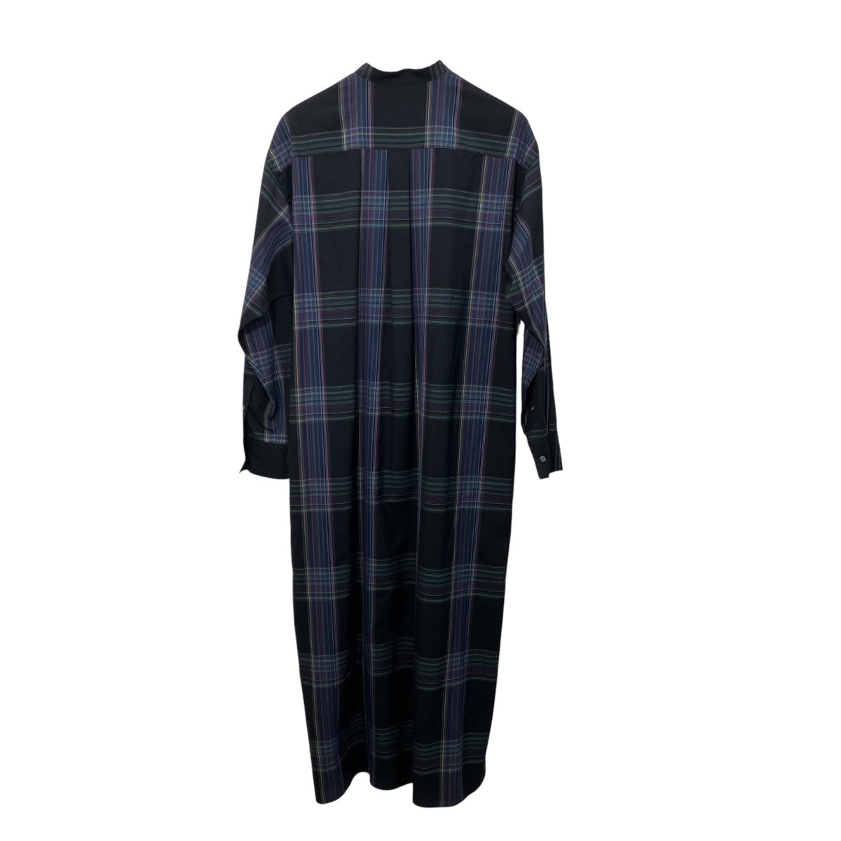 AURALEE SUPER LIGHT WOOL CHECK MAXI ONE-PIECEチェック長袖ワンピースA9AD02LC 古着・中古-2枚目のアイテム画像