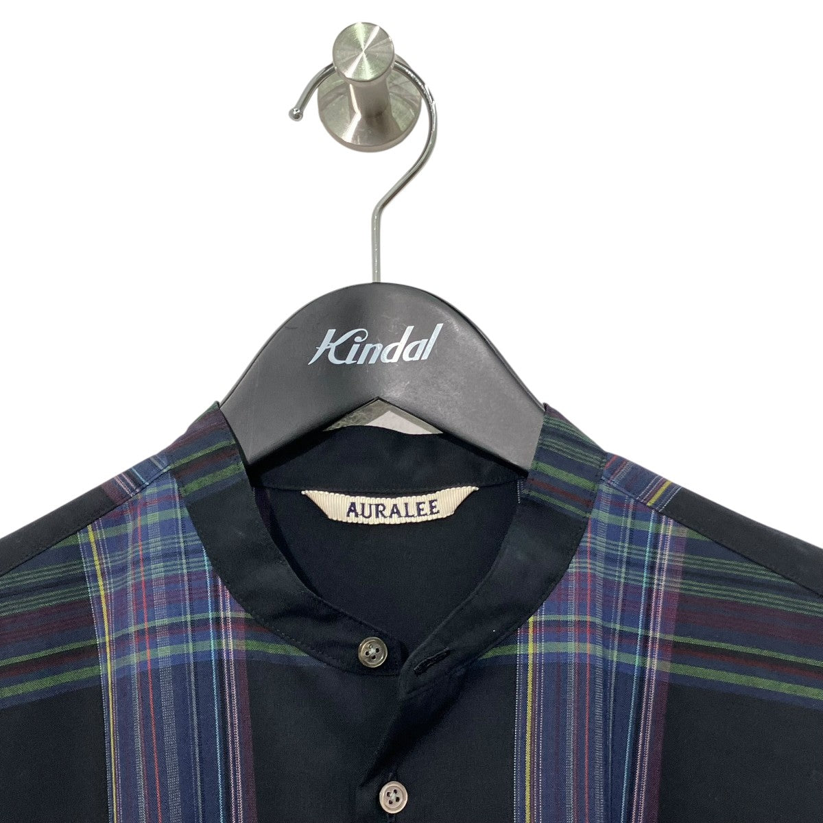 AURALEE SUPER LIGHT WOOL CHECK MAXI ONE-PIECEチェック長袖ワンピースA9AD02LC 古着・中古-3枚目のアイテム画像