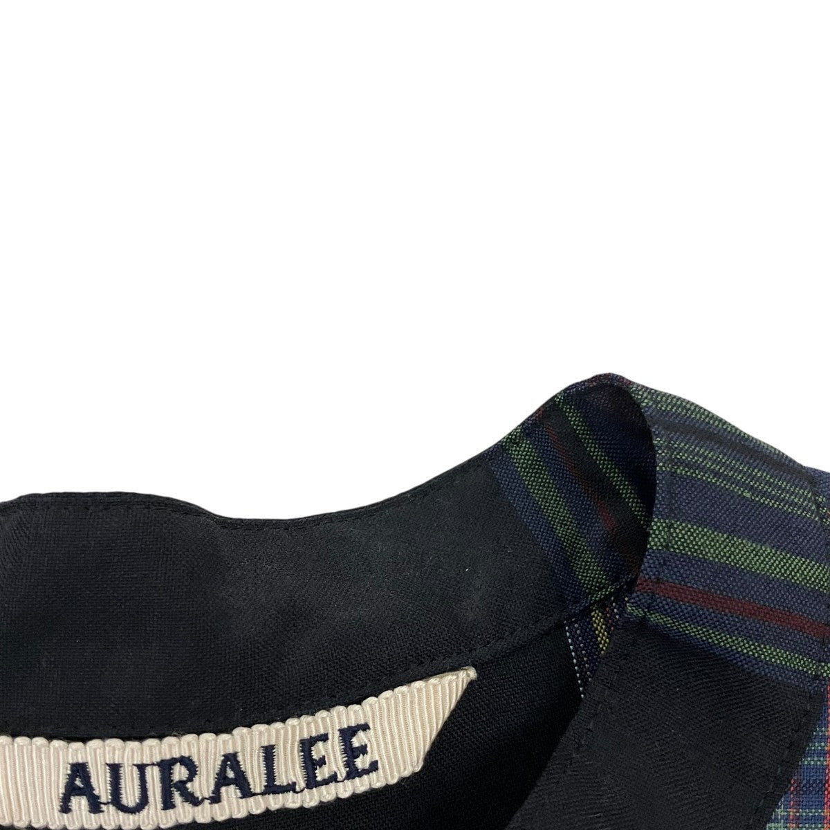 AURALEE SUPER LIGHT WOOL CHECK MAXI ONE-PIECEチェック長袖ワンピースA9AD02LC 古着・中古-5枚目のアイテム画像