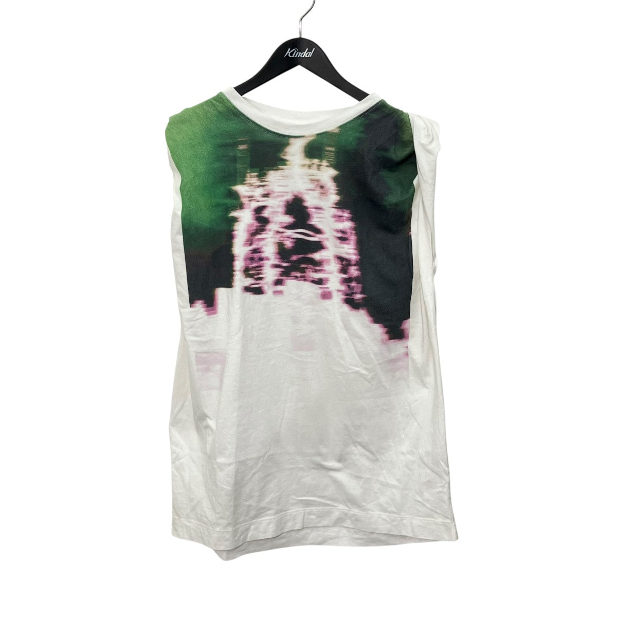 DRIES VAN NOTEN Hetty Twist Shoulder Topノースリーブカットソー221-011164-4604 古着・中古-1枚目のアイテム画像
