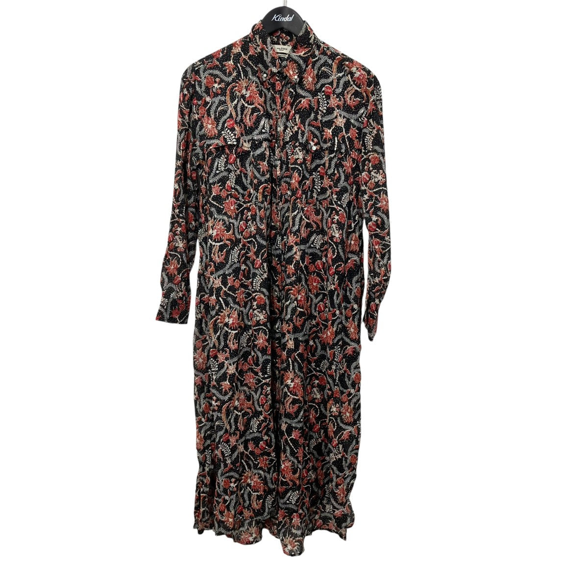 ISABEL MARANT ETOILE 総柄シャツワンピース19P027E 古着・中古-1枚目のアイテム画像