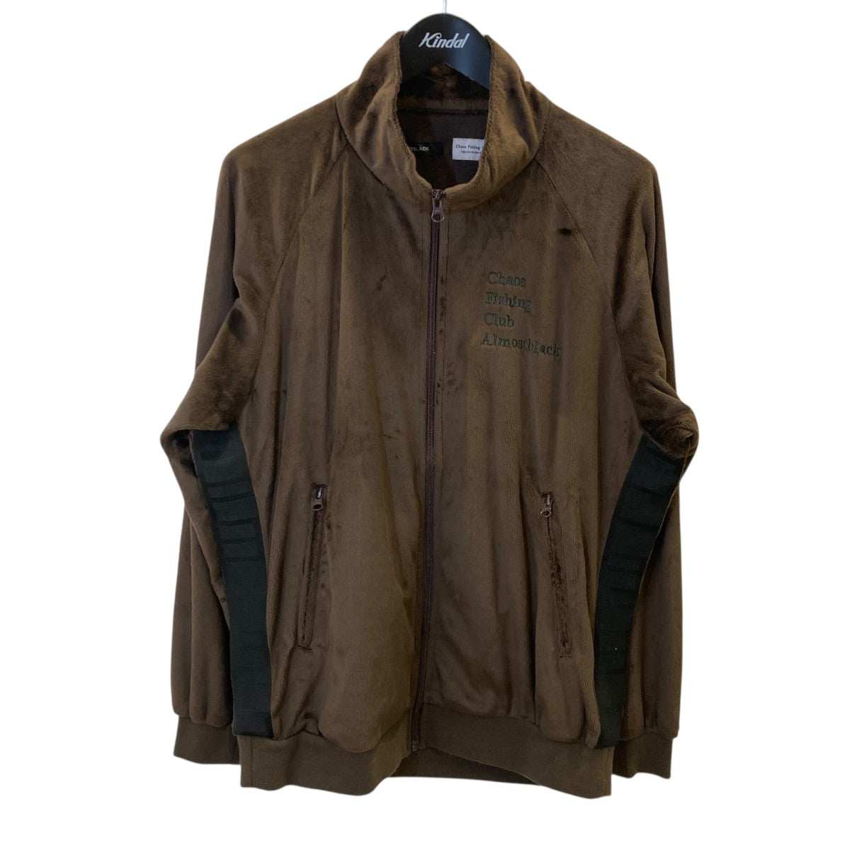 ALMOSTBLACK×CHAOS FISHING CLUB VELOUR TRACK TOPトラックジャケット21AW-ABCFC01 古着・中古-1枚目のアイテム画像