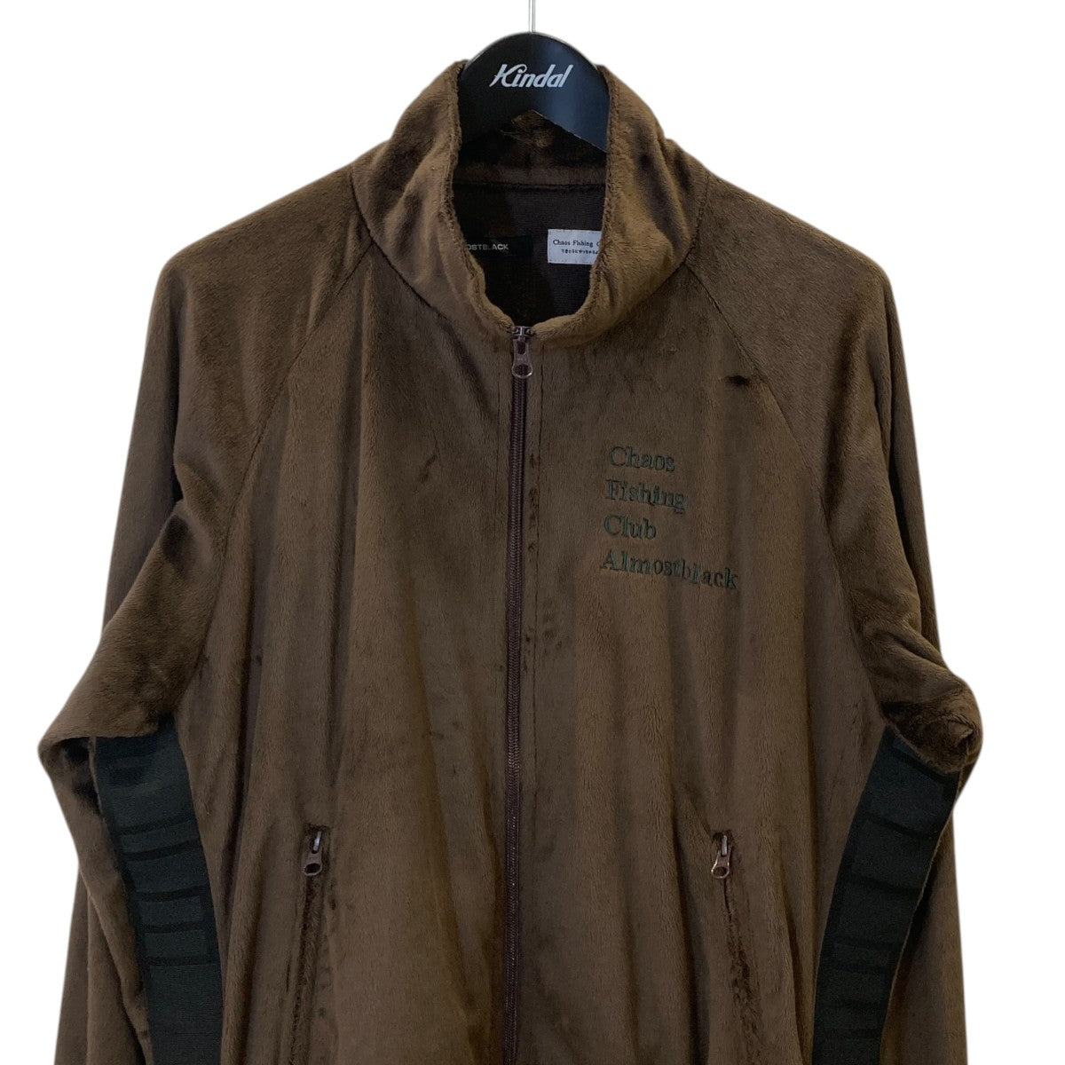 ALMOSTBLACK×CHAOS FISHING CLUB VELOUR TRACK TOPトラックジャケット21AW-ABCFC01 古着・中古-3枚目のアイテム画像