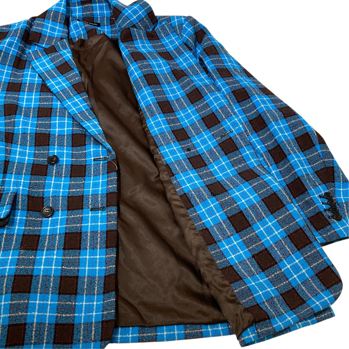Loop Yarn Plaid Jacketチェックダブルジャケット21252115301