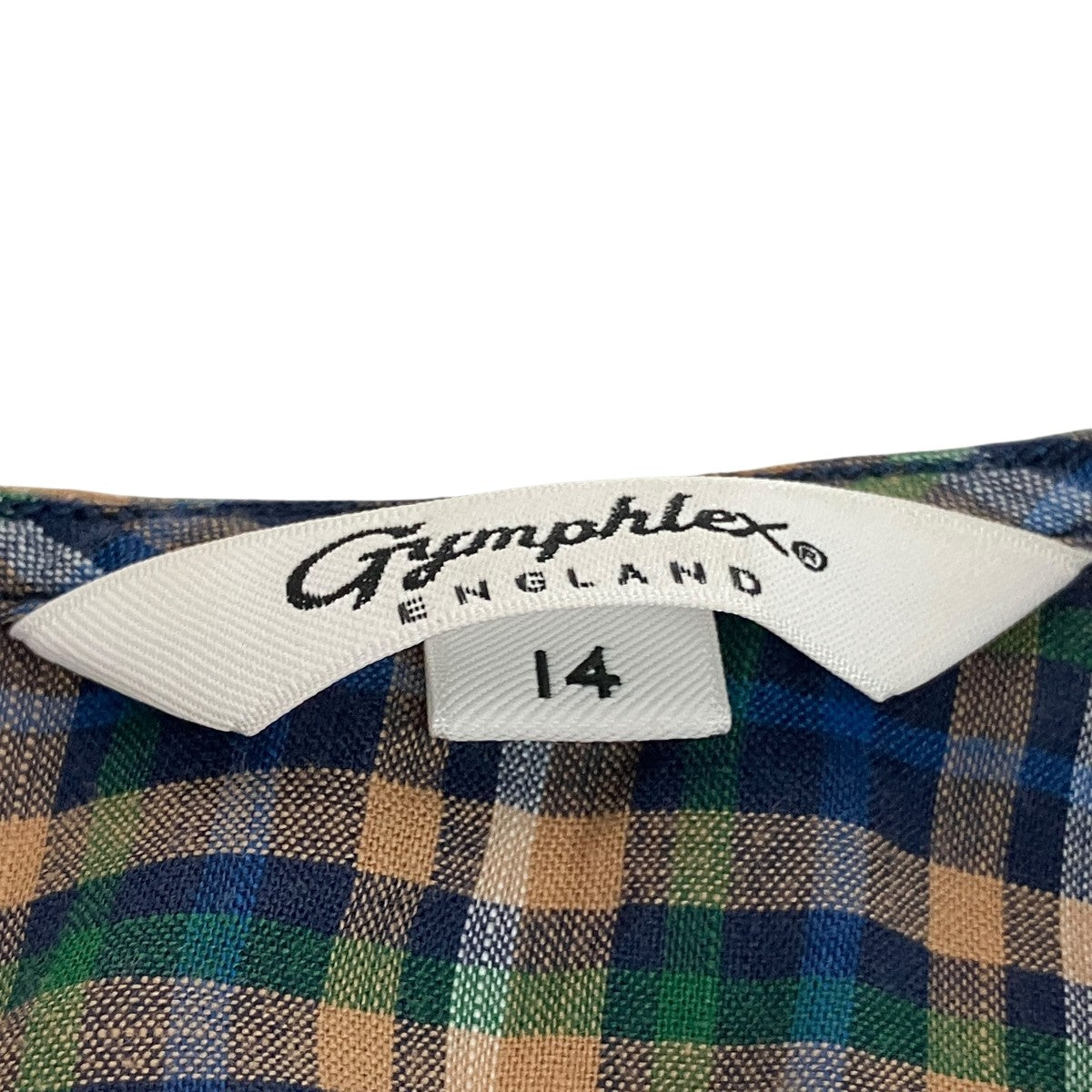 Gymphlex チェックノースリーブワンピースJ-1361 BGM 古着・中古-5枚目のアイテム画像