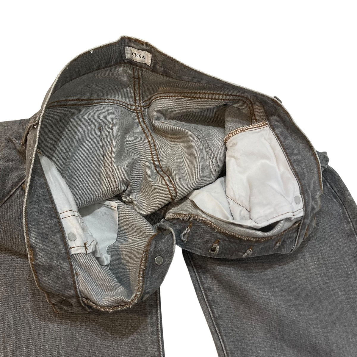 CIOTA 本藍スビンコットン 13．5oz ストレートデニムパンツ PTM-1STB 古着・中古-7枚目のアイテム画像