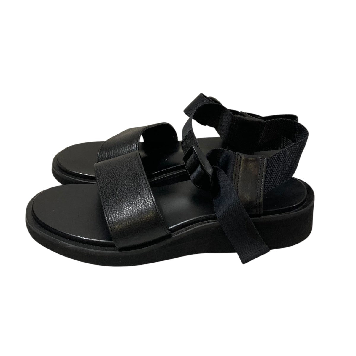 FOOTWORKS Sandals with Velcro Straps (wide belt) in Smooth LeatherサンダルF01-0005-M 古着・中古-2枚目のアイテム画像