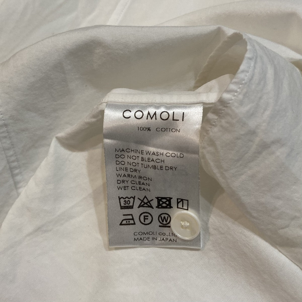 COMOLI 長袖シャツR01-02001 古着・中古-8枚目のアイテム画像