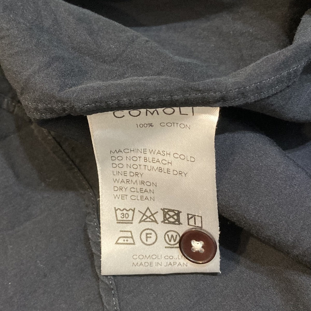 COMOLI 長袖シャツR01-02001 古着・中古-6枚目のアイテム画像